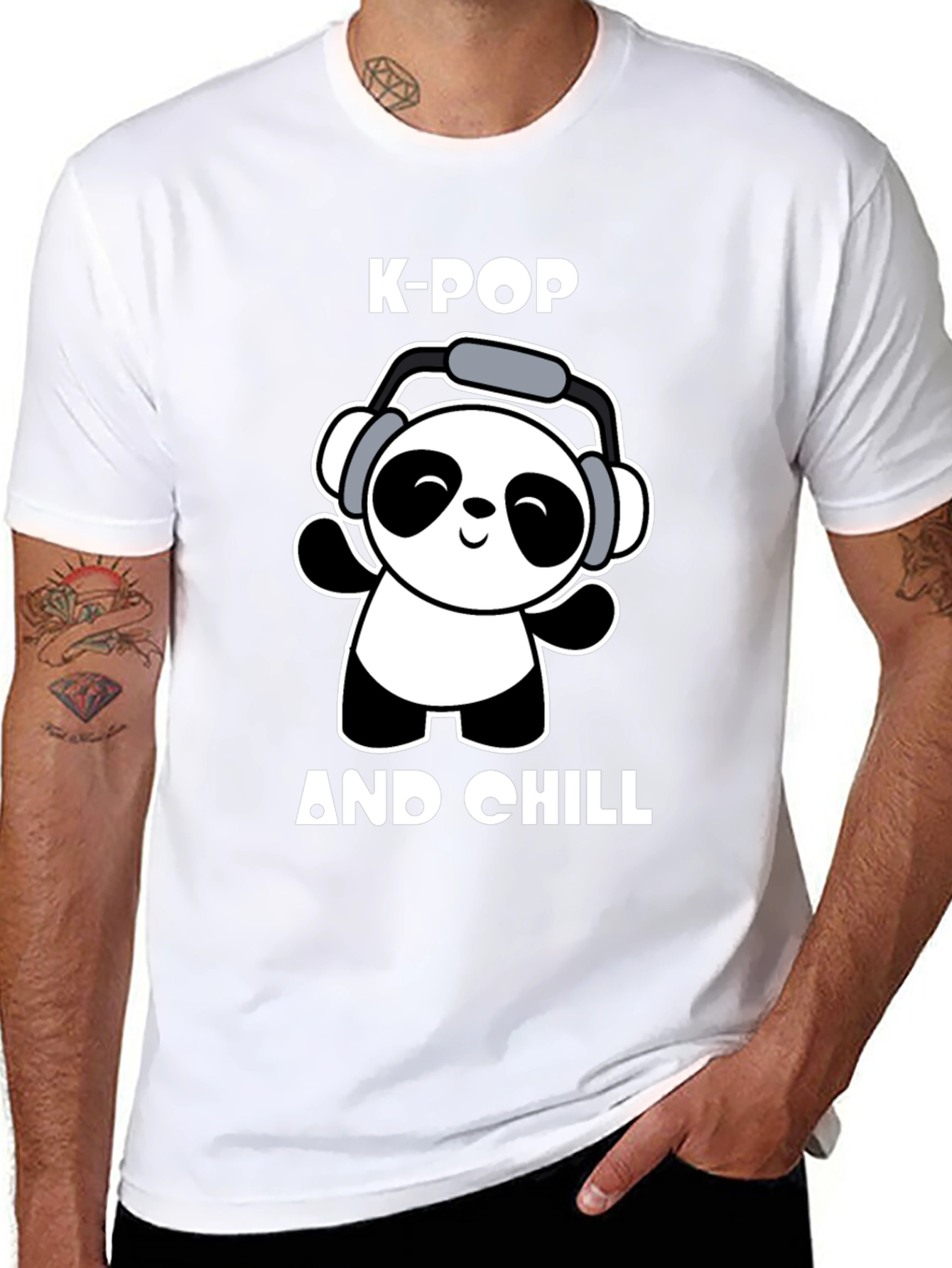 K-Pop and Chill Panda T-Shirt