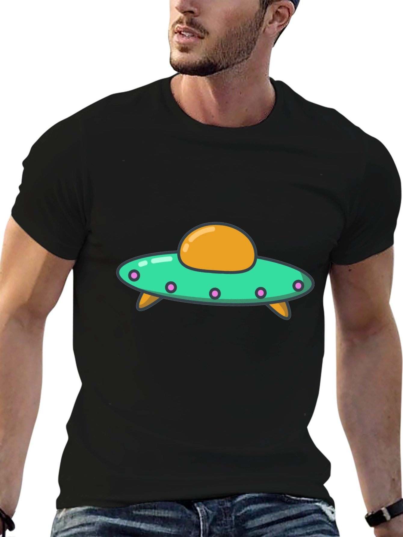 UFO Graphic T-Shirt - Fun Alien Spacecraft Design
