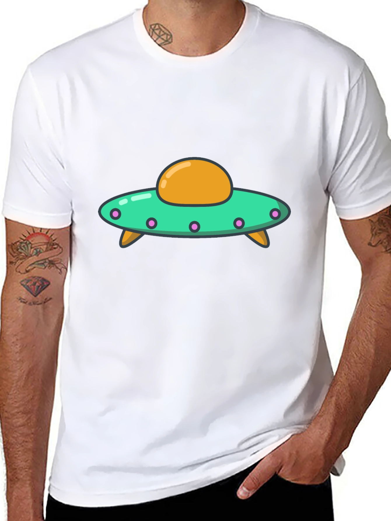 UFO Graphic T-Shirt - Fun Alien Spacecraft Design