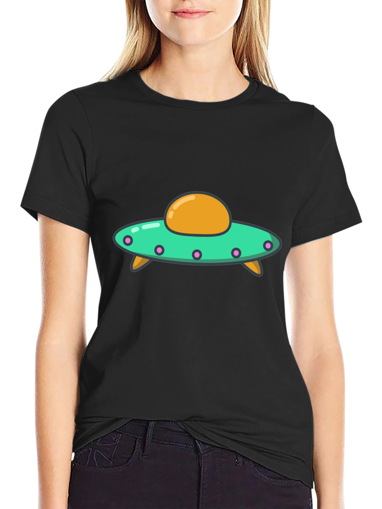 UFO Graphic T-Shirt - Fun Alien Spacecraft Design