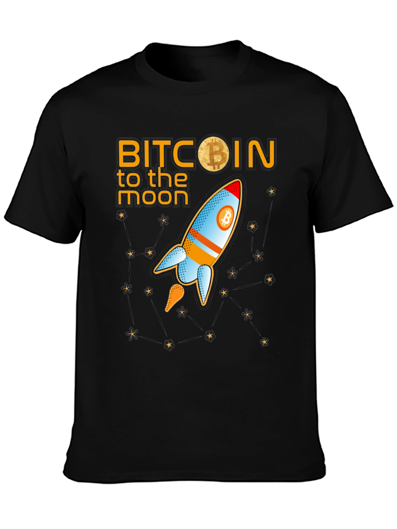 Bitcoin to the Moon Graphic T-Shirt