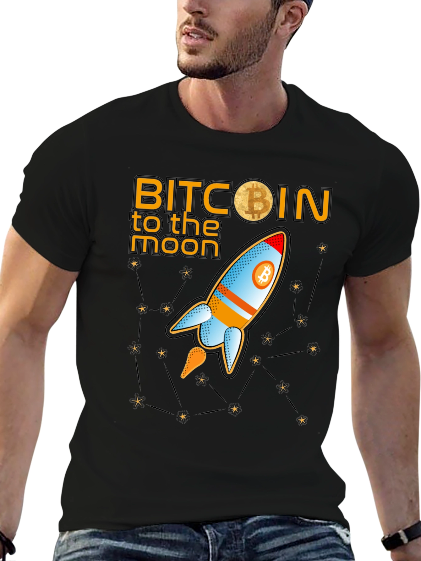 Bitcoin to the Moon Graphic T-Shirt