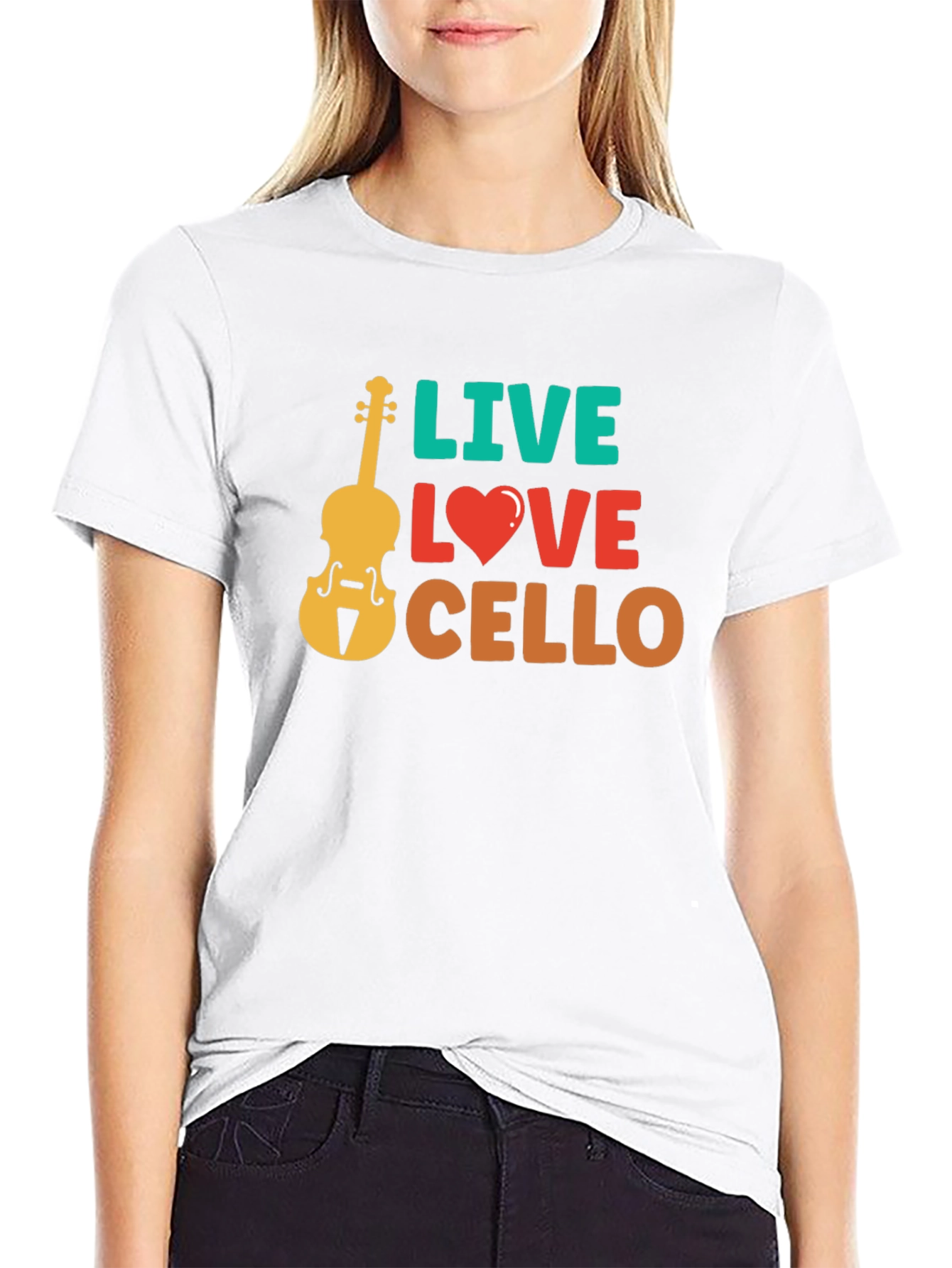 Live Love Cello Graphic T-Shirt