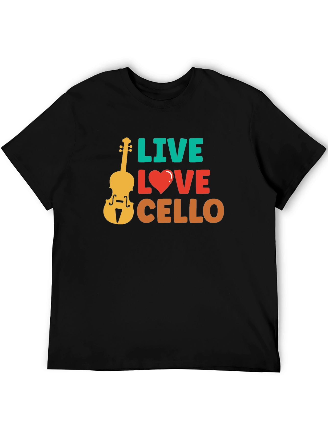 Live Love Cello Graphic T-Shirt