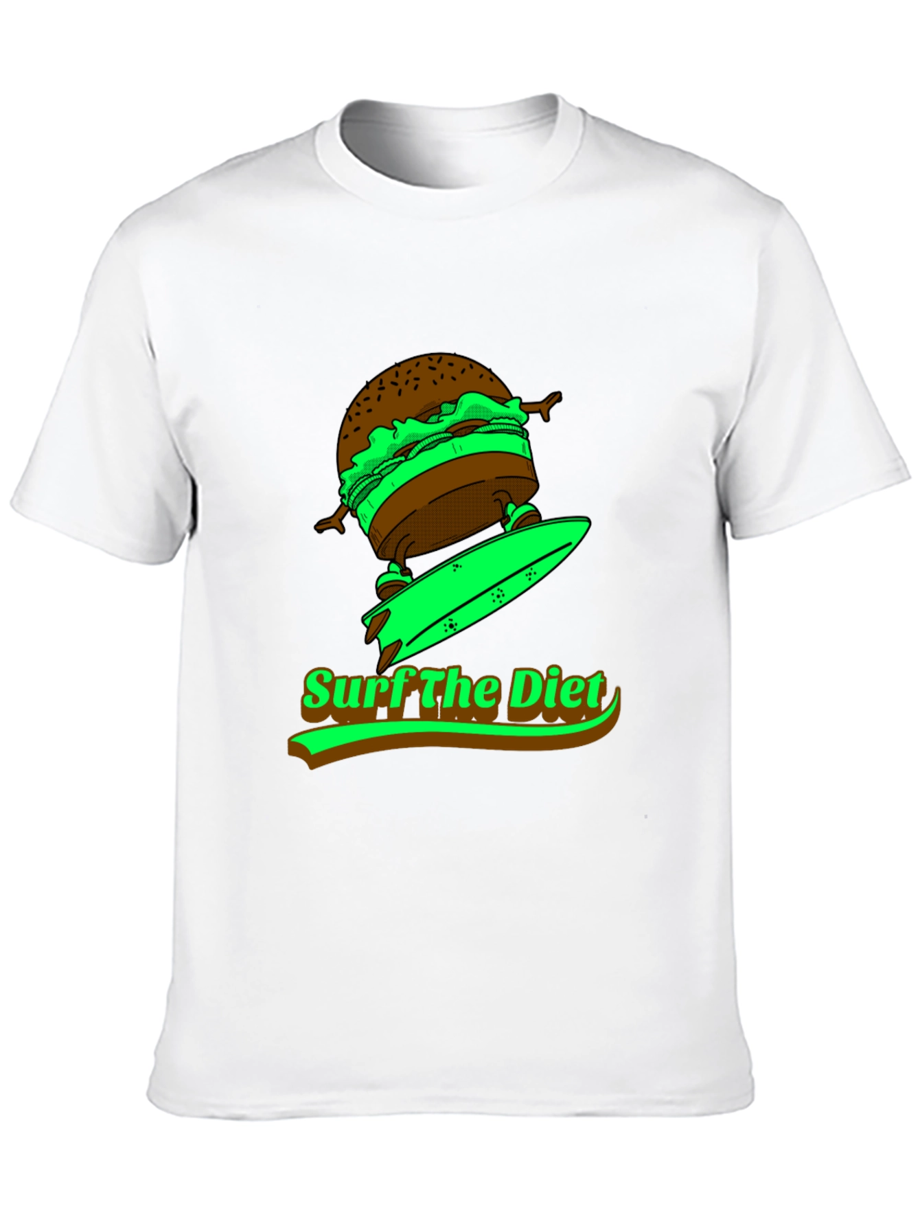 Surf the Diet Black T-Shirt