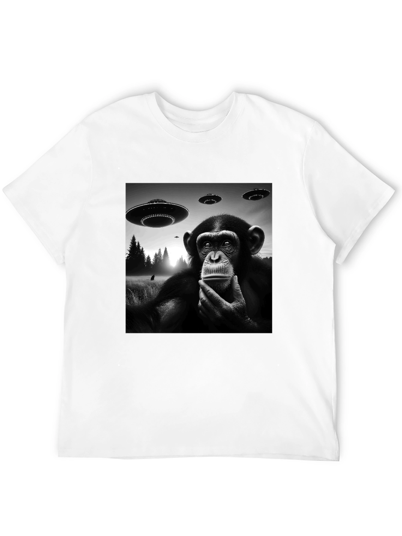 UFO Monkey T-Shirt - Black