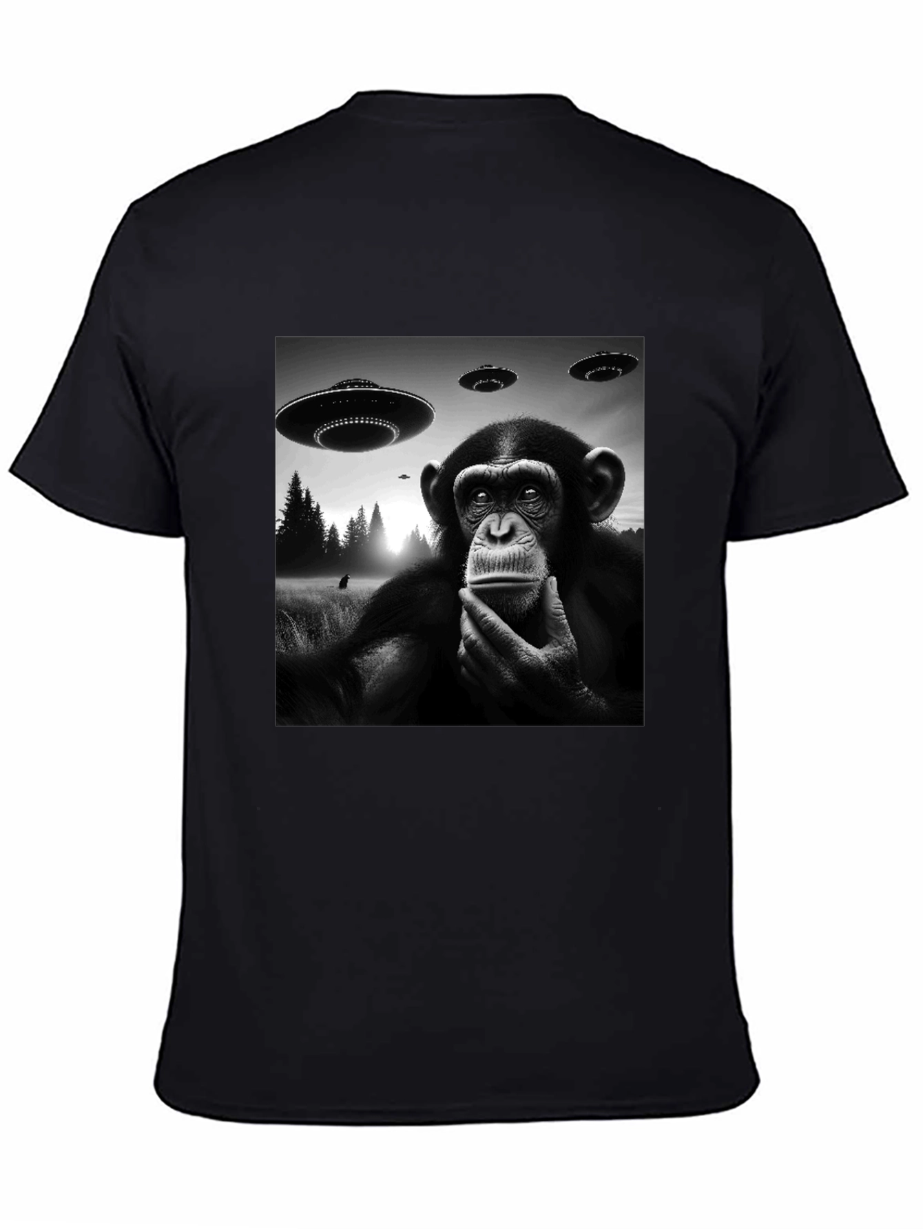 UFO Monkey T-Shirt - Black