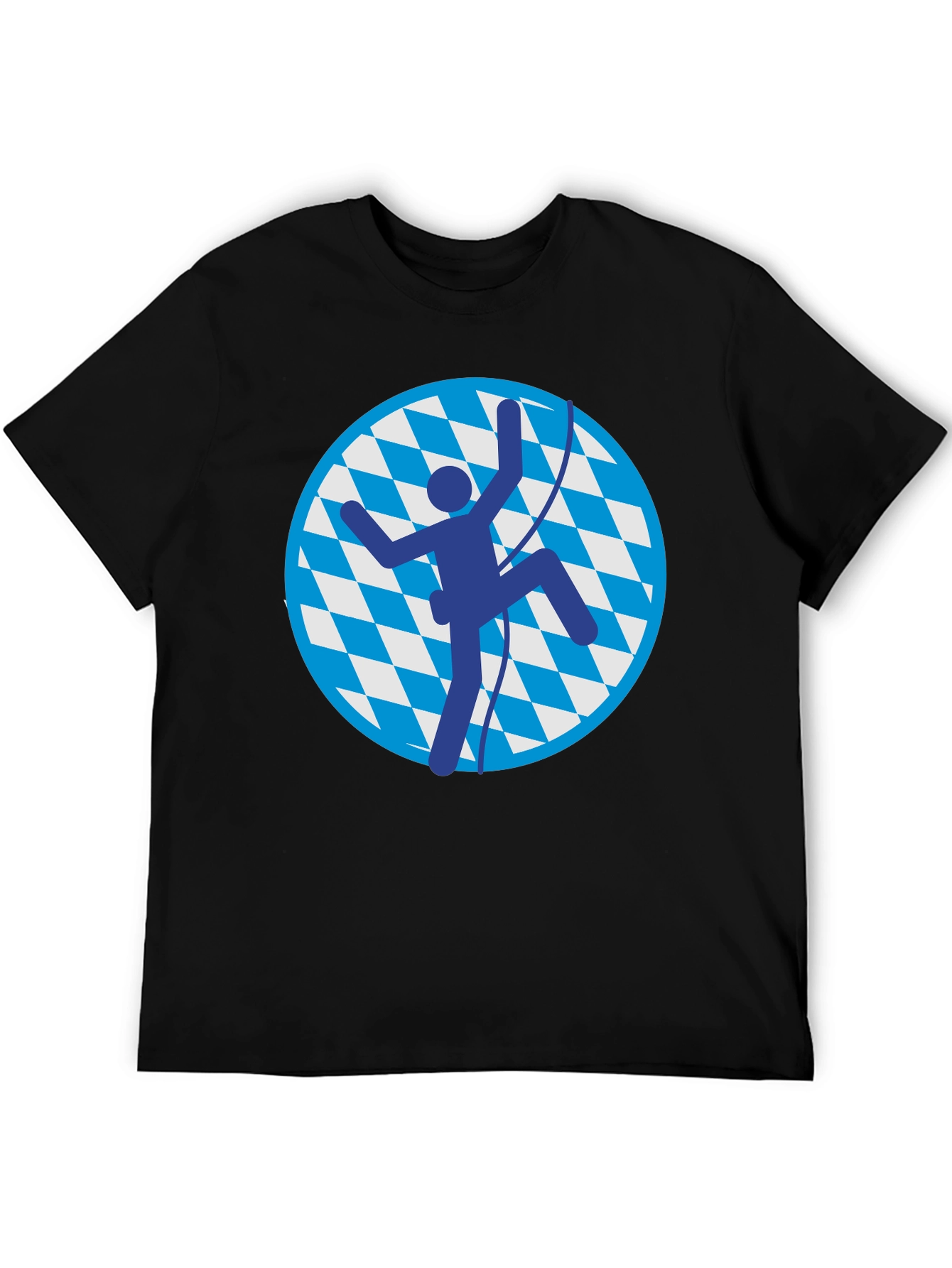 Climbing Bavarian T-Shirt - Black Cotton Tee