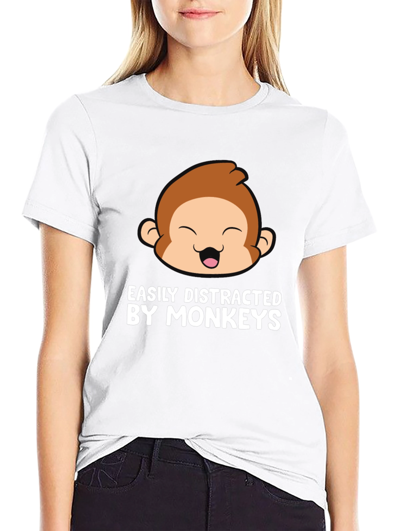 Easily Distracted By Monkeys Graphic T-Shirt
