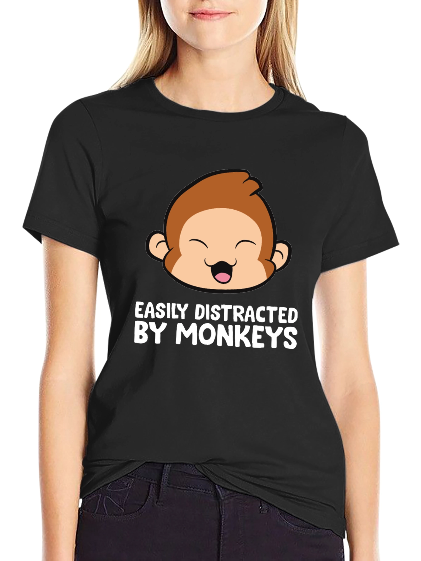 Easily Distracted By Monkeys Graphic T-Shirt