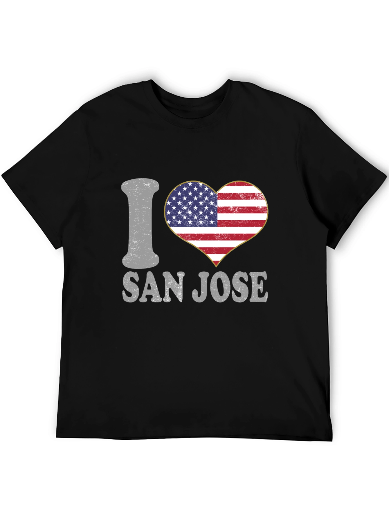 I Heart San Jose T-Shirt American Flag Heart