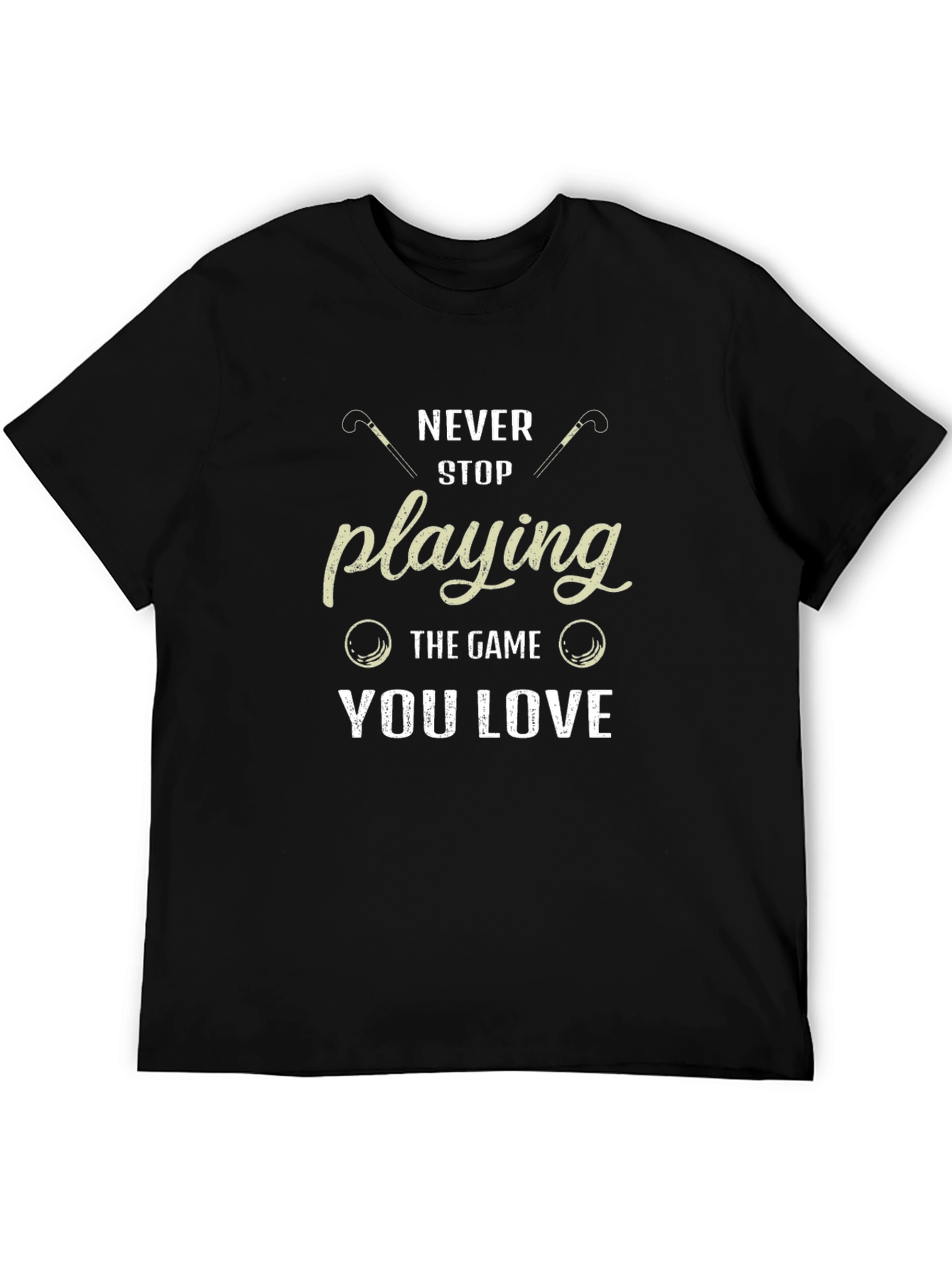 Never Stop Playing Black T-Shirt