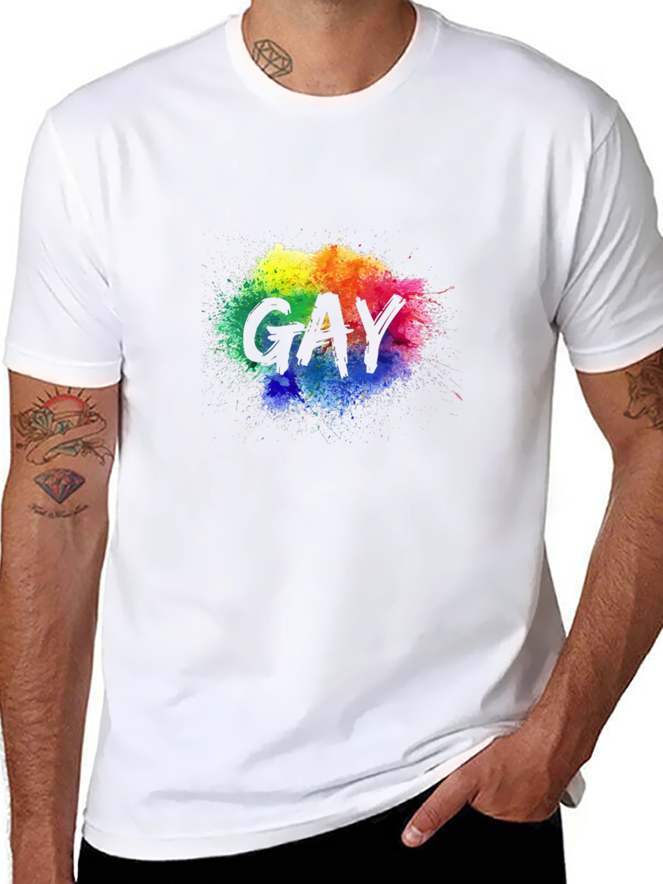 Gay Pride Rainbow Splash T-Shirt - Celebrate Love