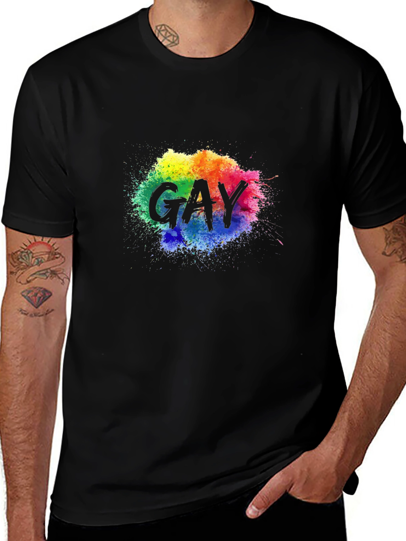 Gay Pride Rainbow Splash T-Shirt - Celebrate Love