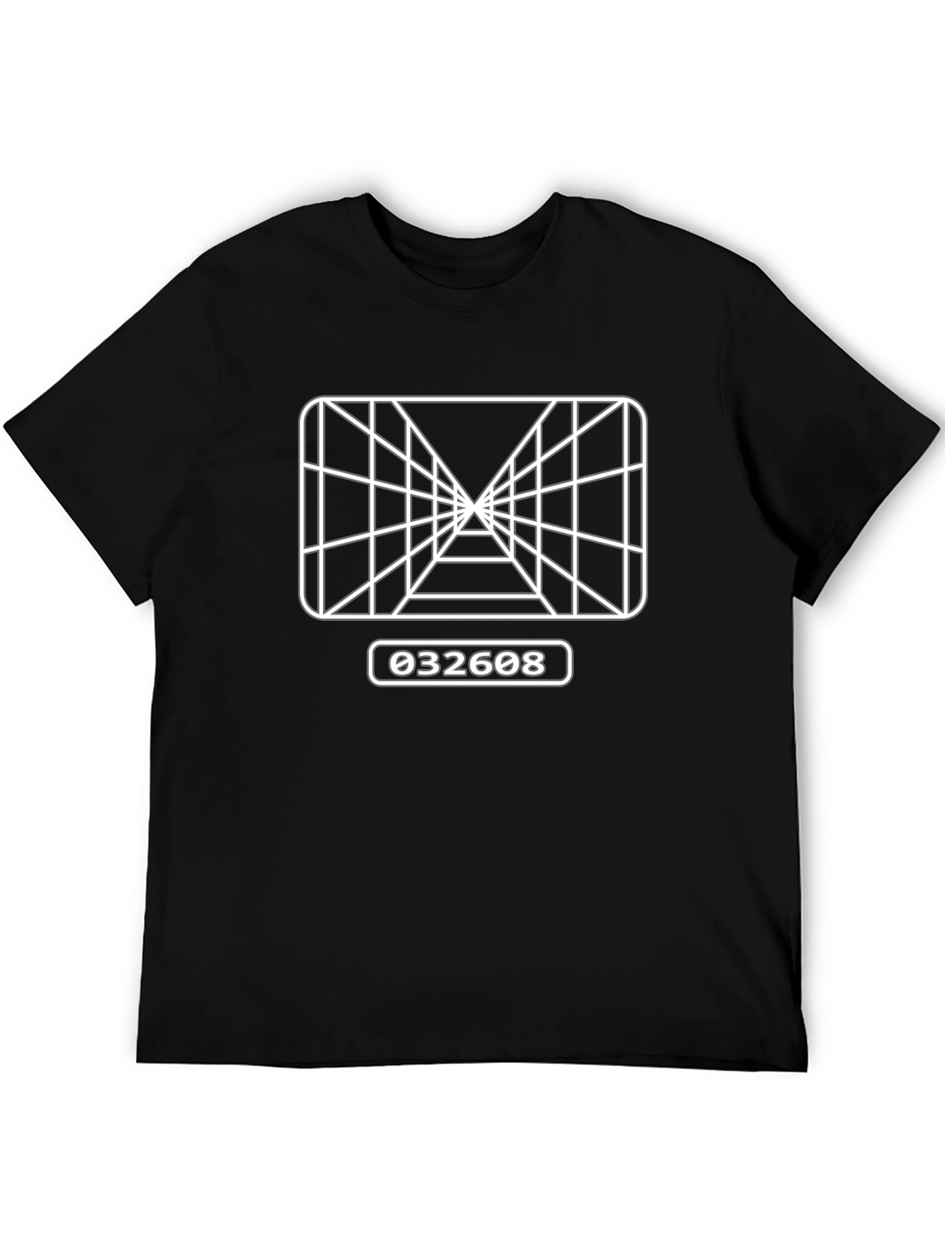 Retro Arcade Grid T-Shirt - Black