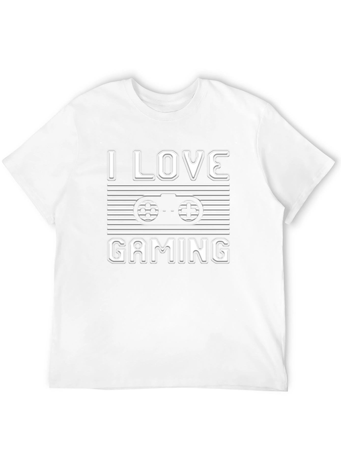I Love Gaming T-Shirt Black Cotton Gamer Tee