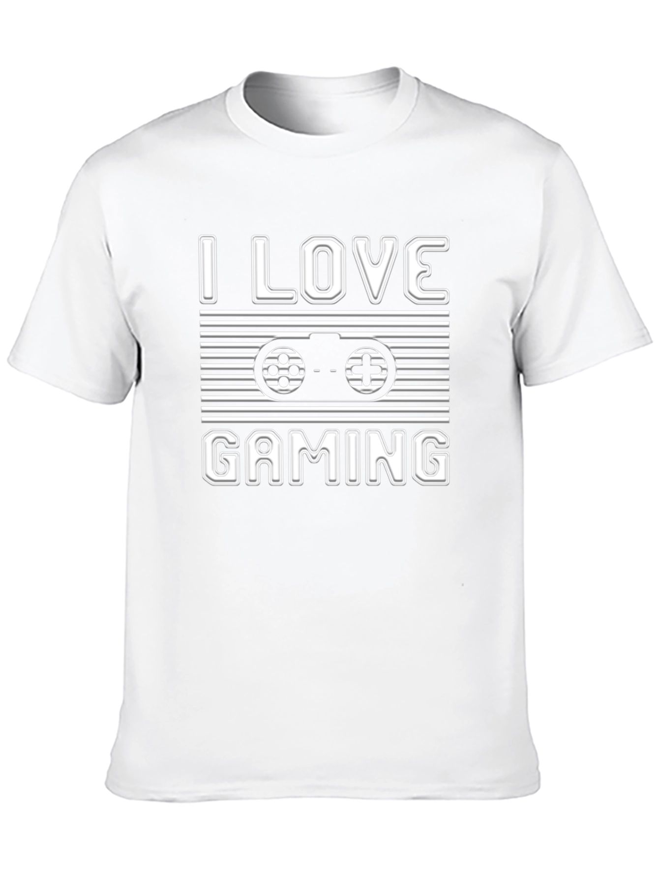 I Love Gaming T-Shirt Black Cotton Gamer Tee