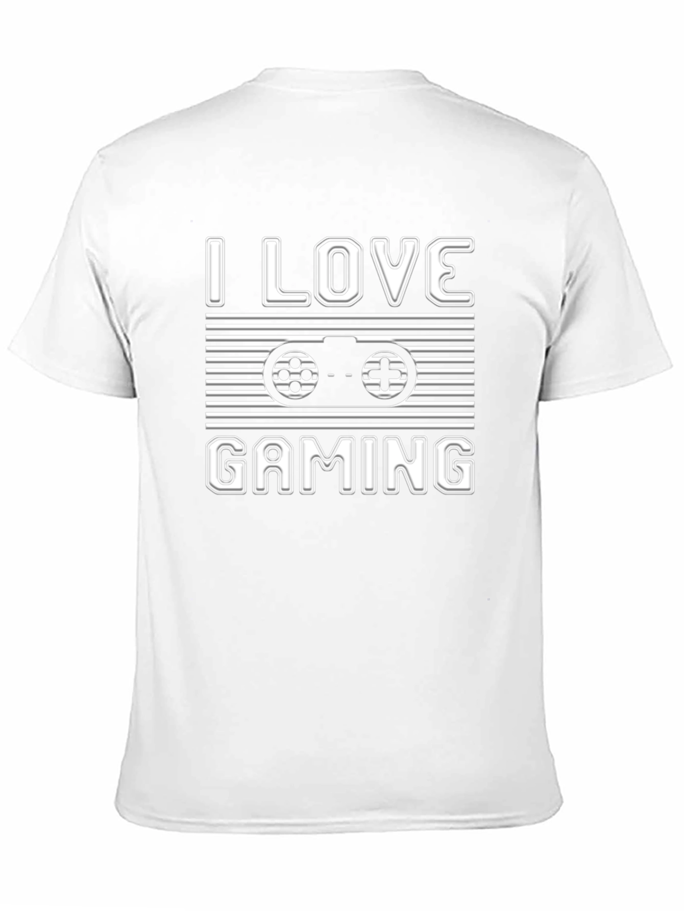 I Love Gaming T-Shirt Black Cotton Gamer Tee