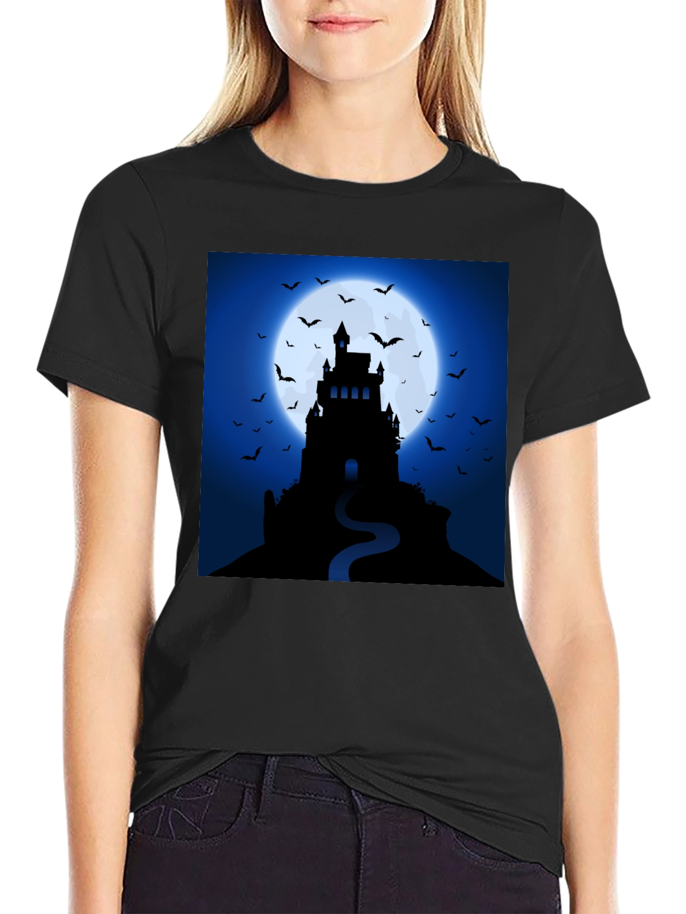 Spooky Castle Halloween T-Shirt