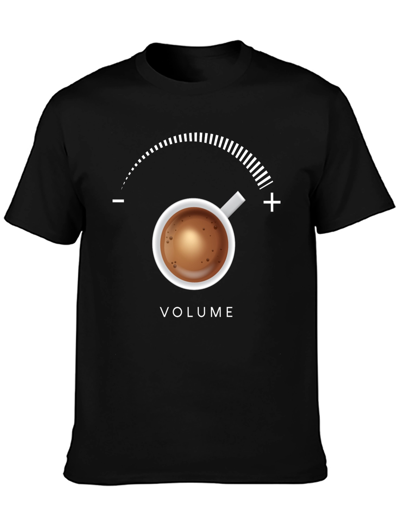 Coffee Volume T-Shirt - Funny Caffeine Meter Tee