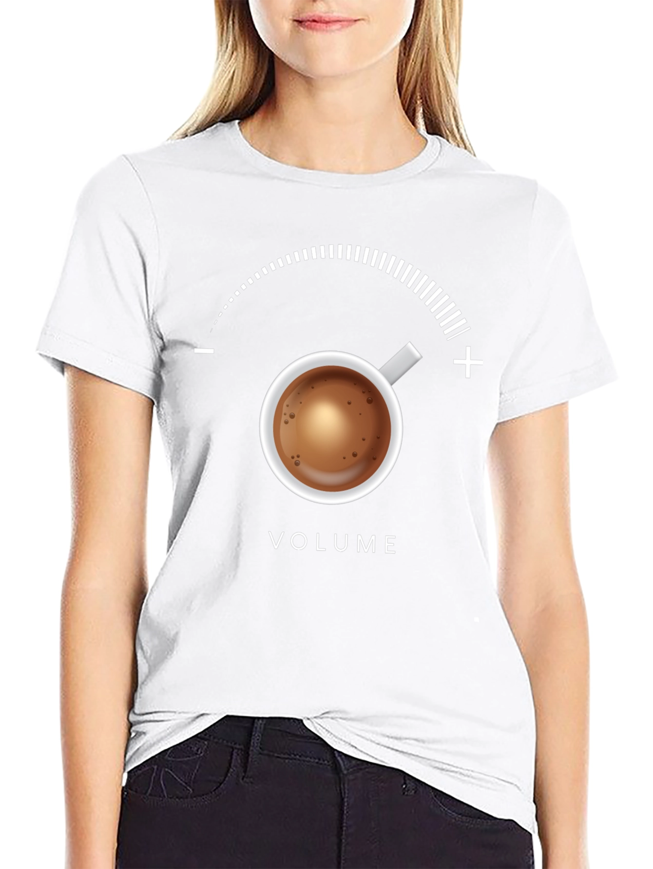 Coffee Volume T-Shirt - Funny Caffeine Meter Tee