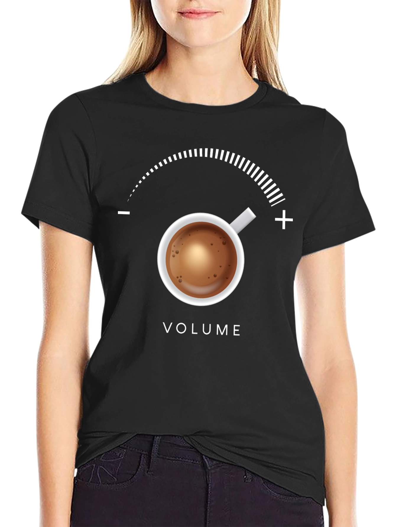 Coffee Volume T-Shirt - Funny Caffeine Meter Tee
