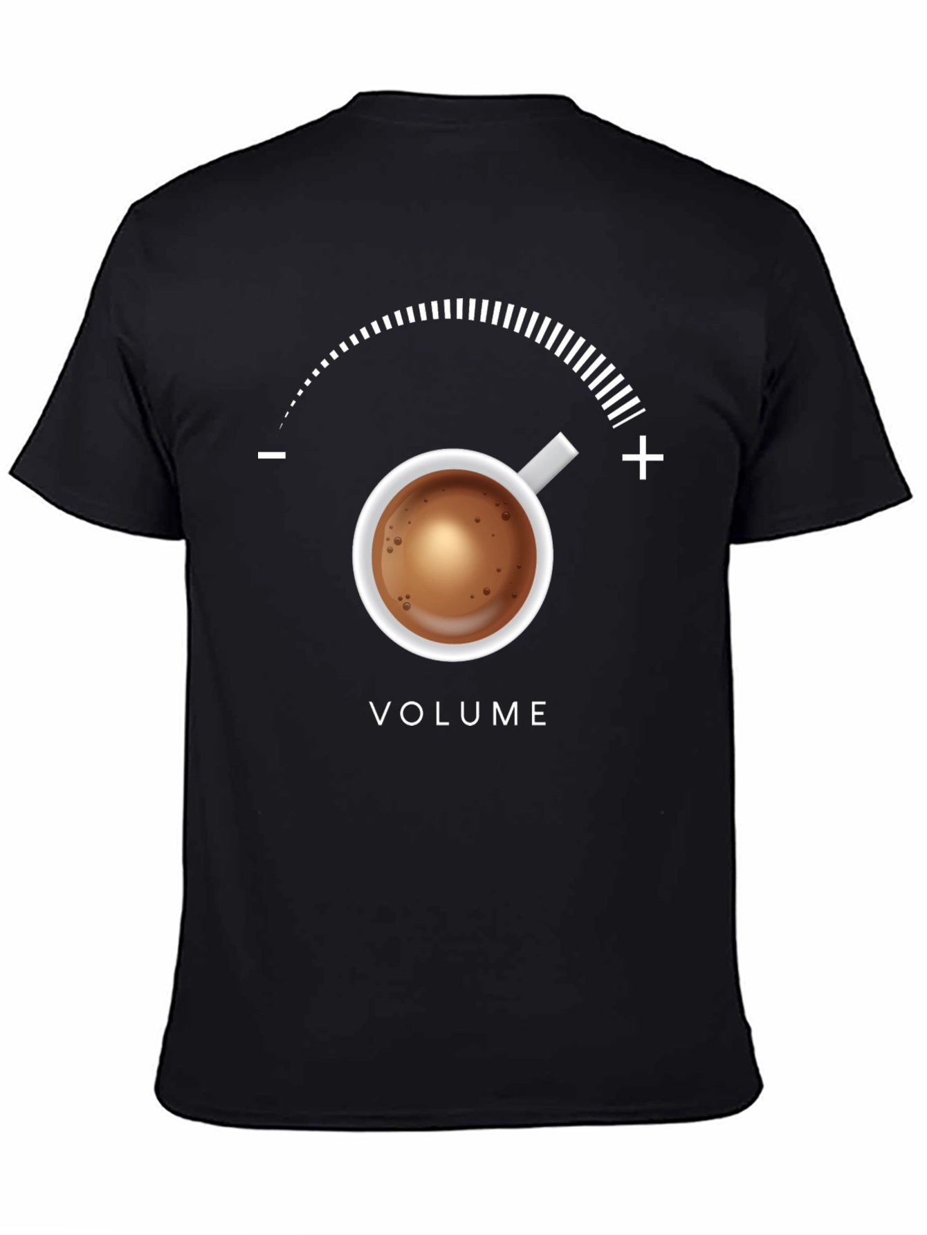 Coffee Volume T-Shirt - Funny Caffeine Meter Tee