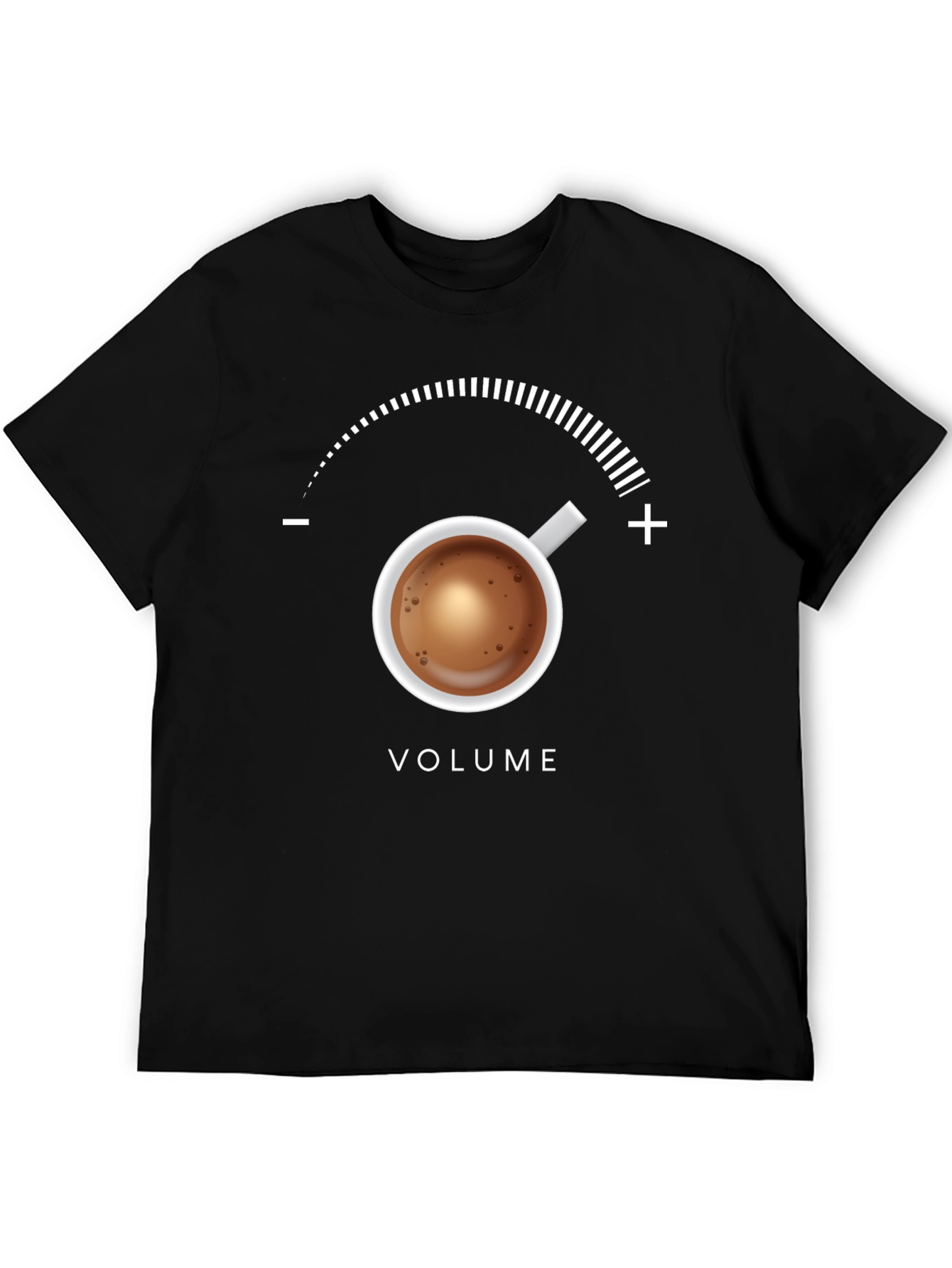 Coffee Volume T-Shirt - Funny Caffeine Meter Tee