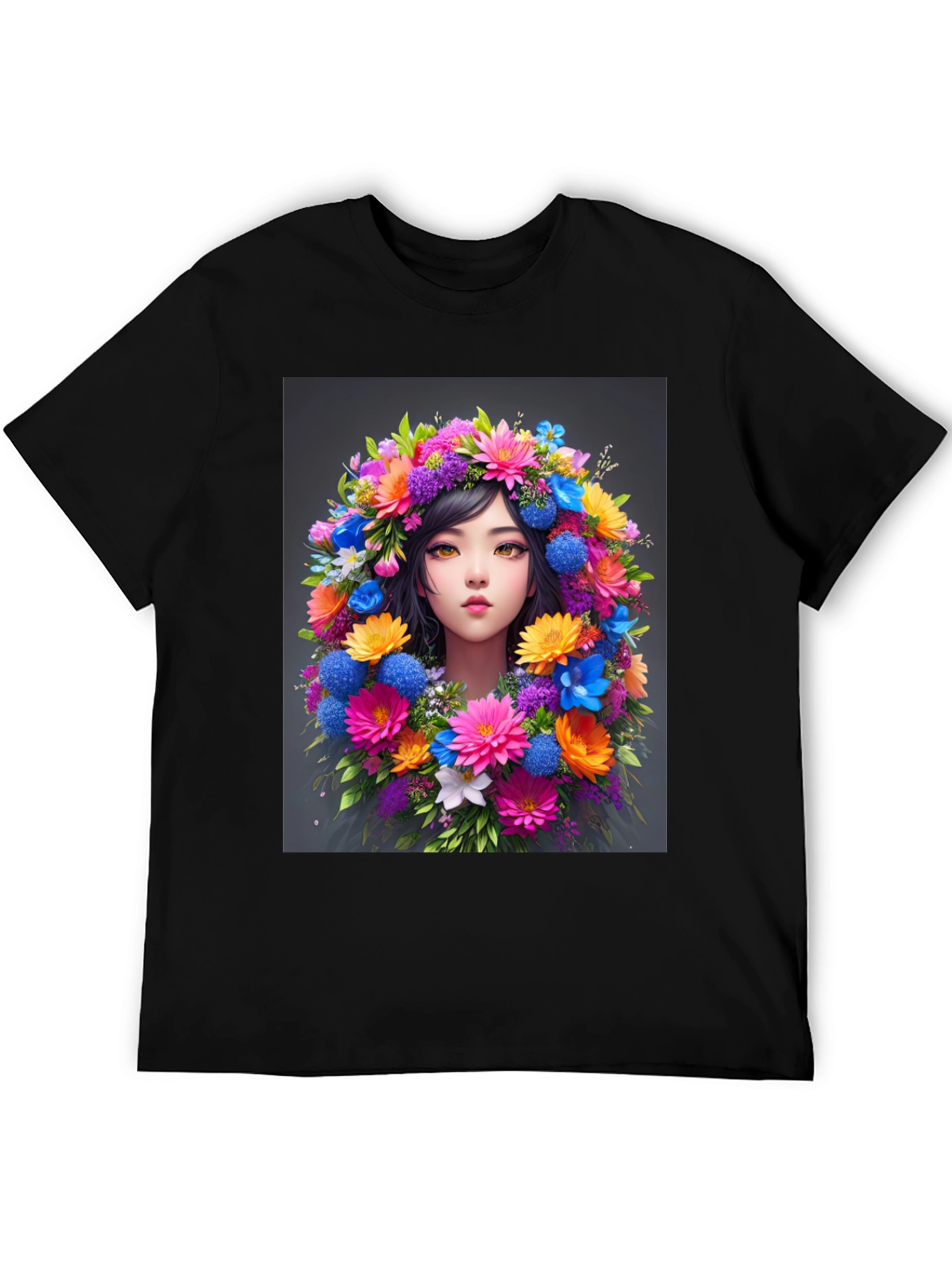 Floral Woman Graphic Tee - Stylish & Unique