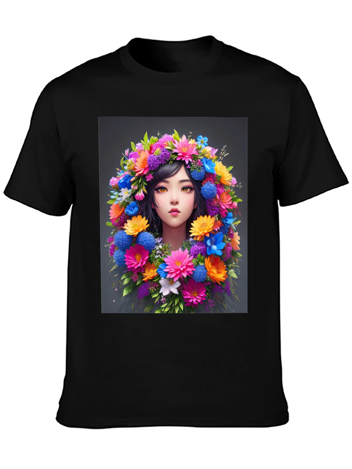 Floral Woman Graphic Tee - Stylish & Unique