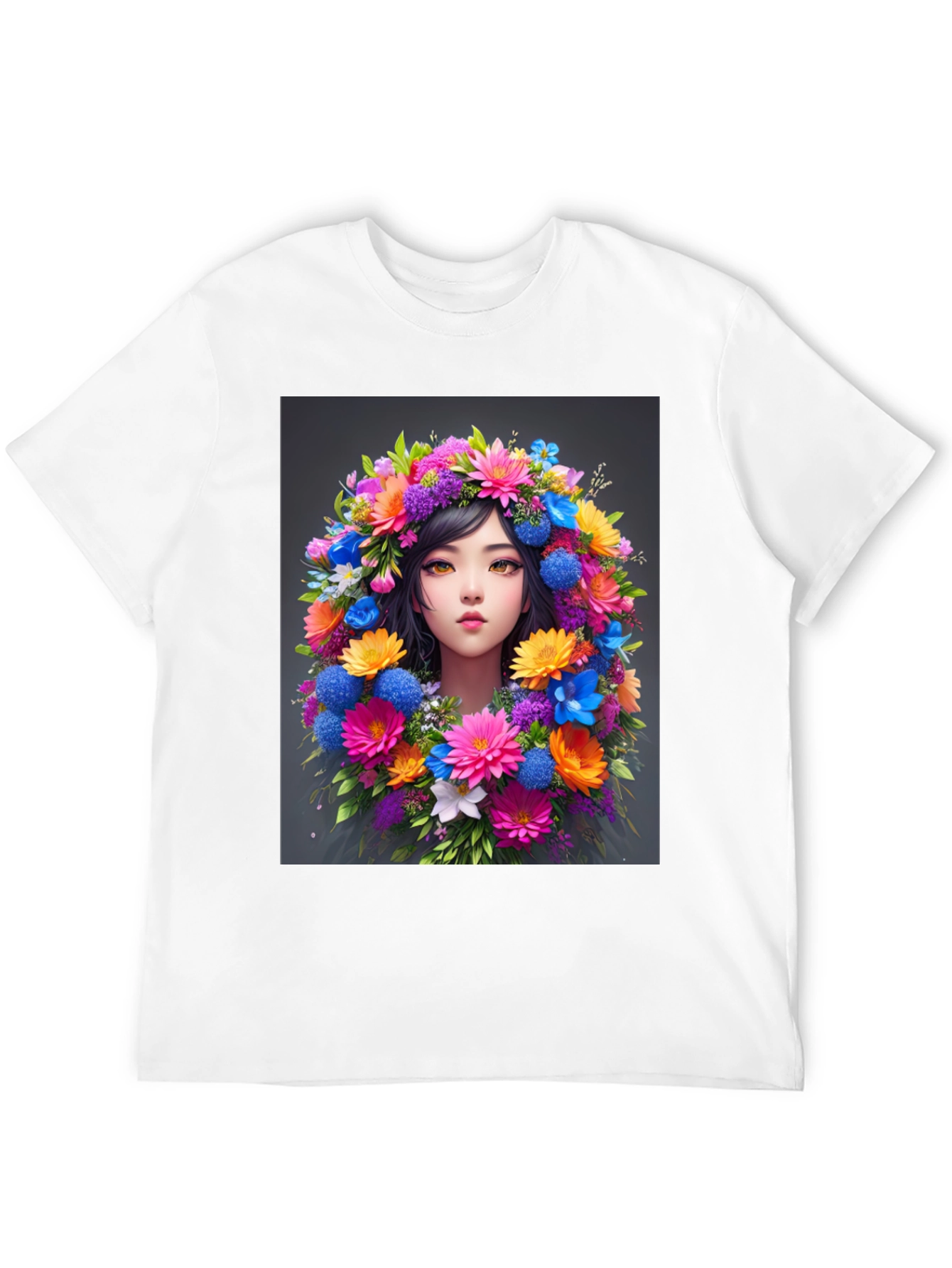 Floral Woman Graphic Tee - Stylish & Unique