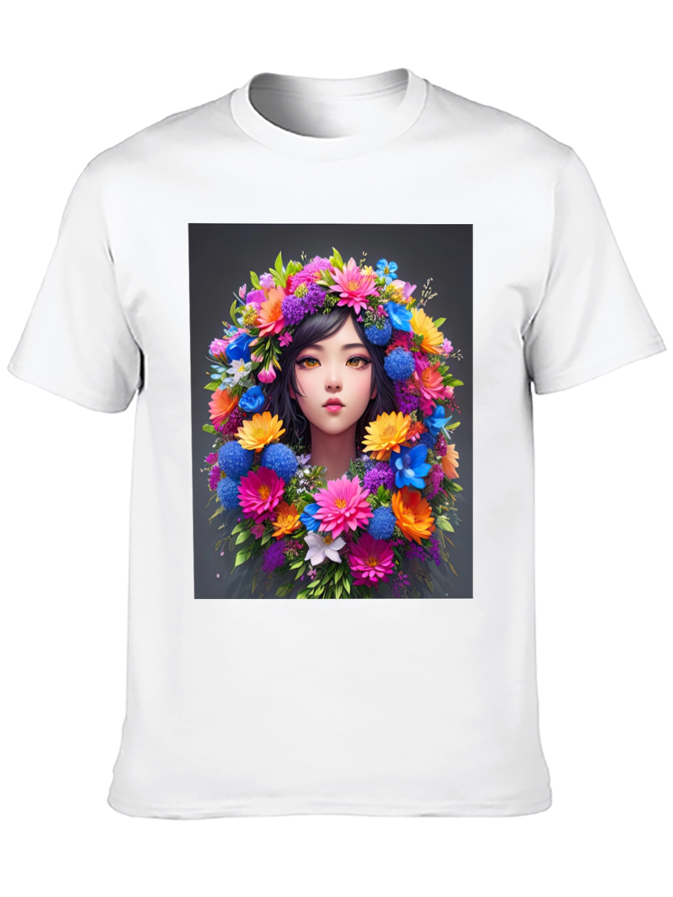 Floral Woman Graphic Tee - Stylish & Unique