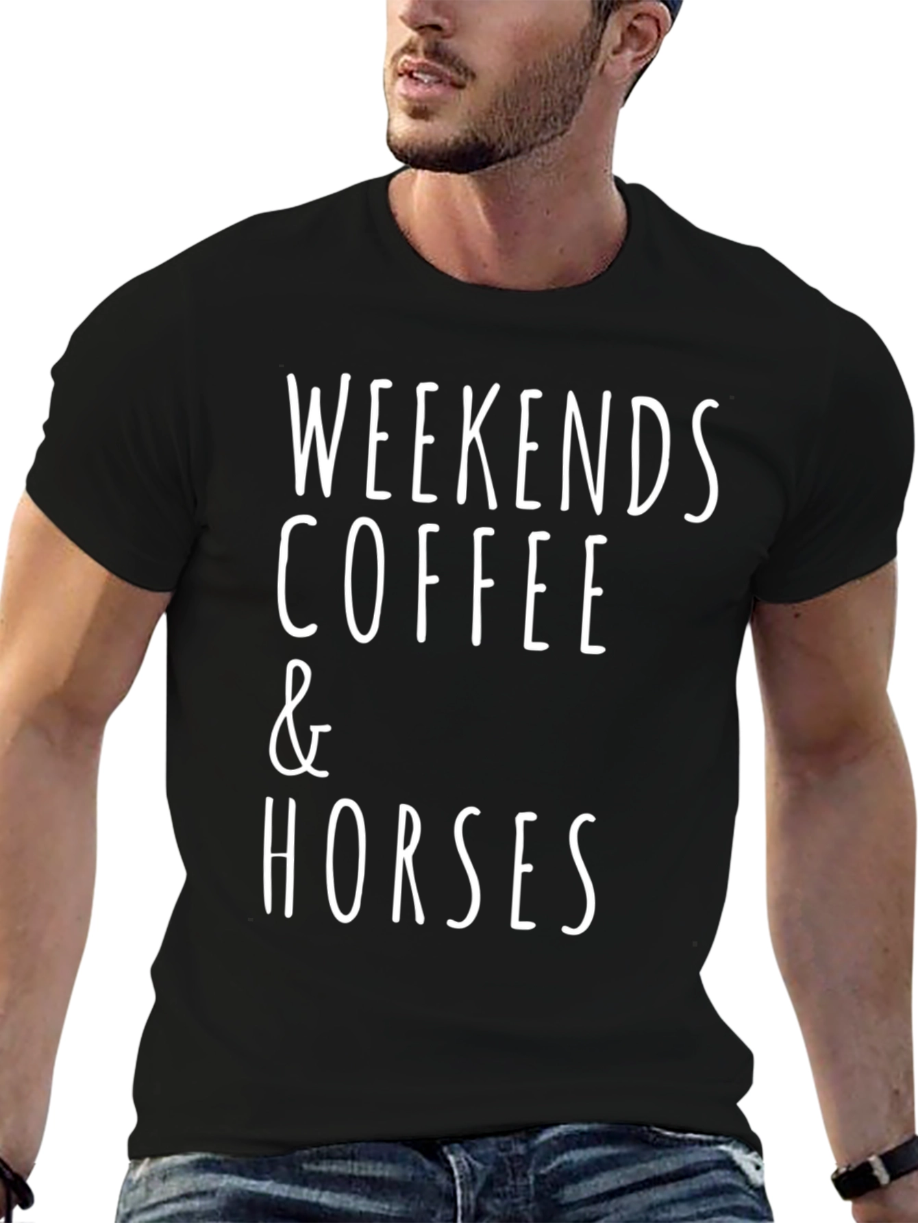 Weekends Coffee & Horses Graphic Tee