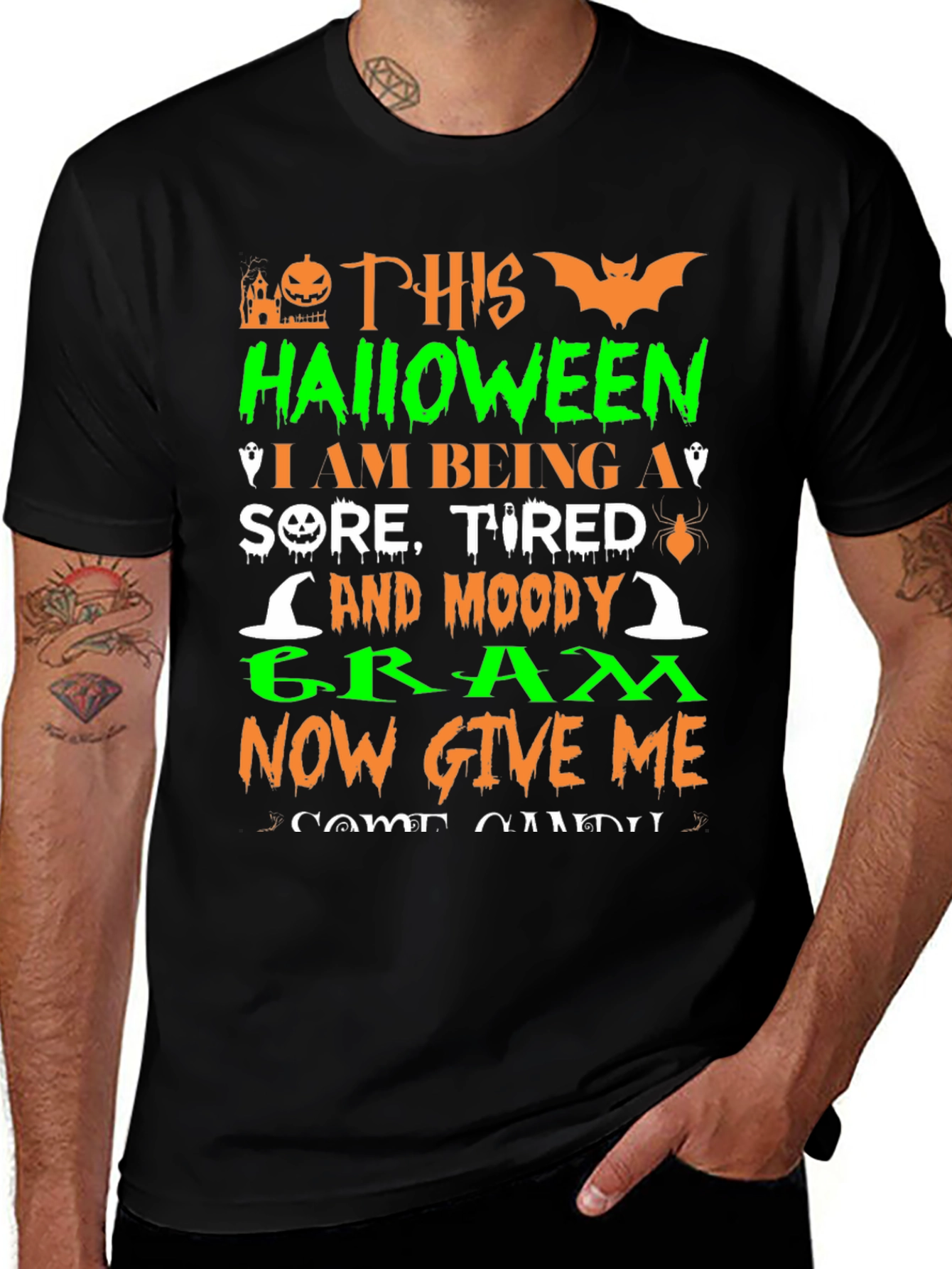 Halloween Sore Tired Moody Gram T-Shirt