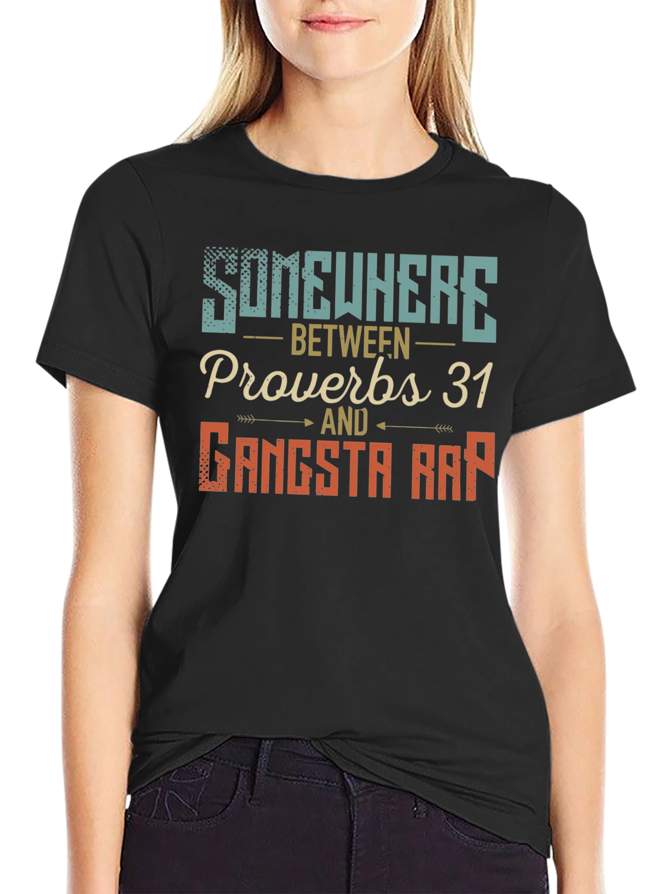 Somewhere Between Proverbs & Gangsta Rap T-Shirt