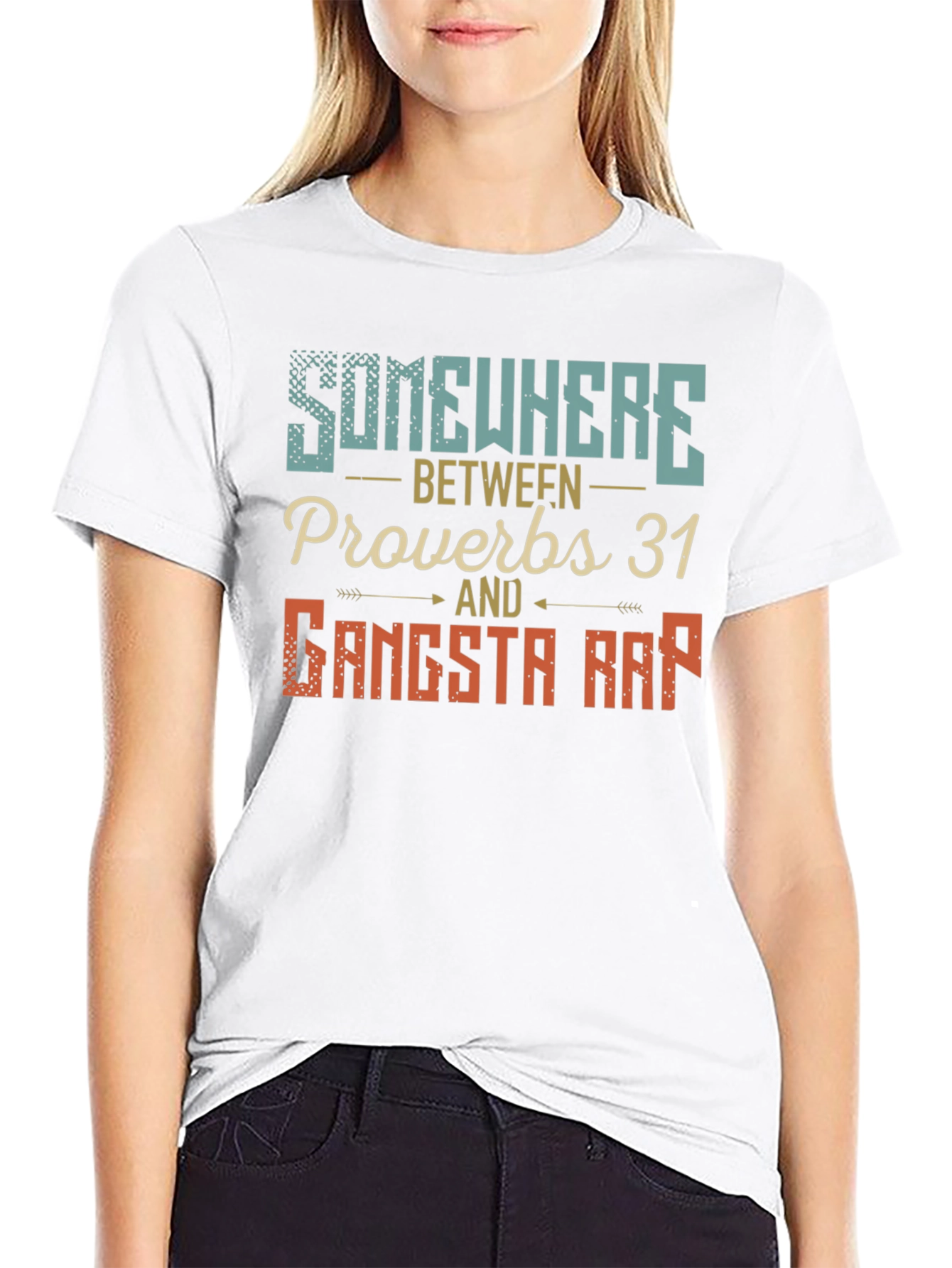 Somewhere Between Proverbs & Gangsta Rap T-Shirt