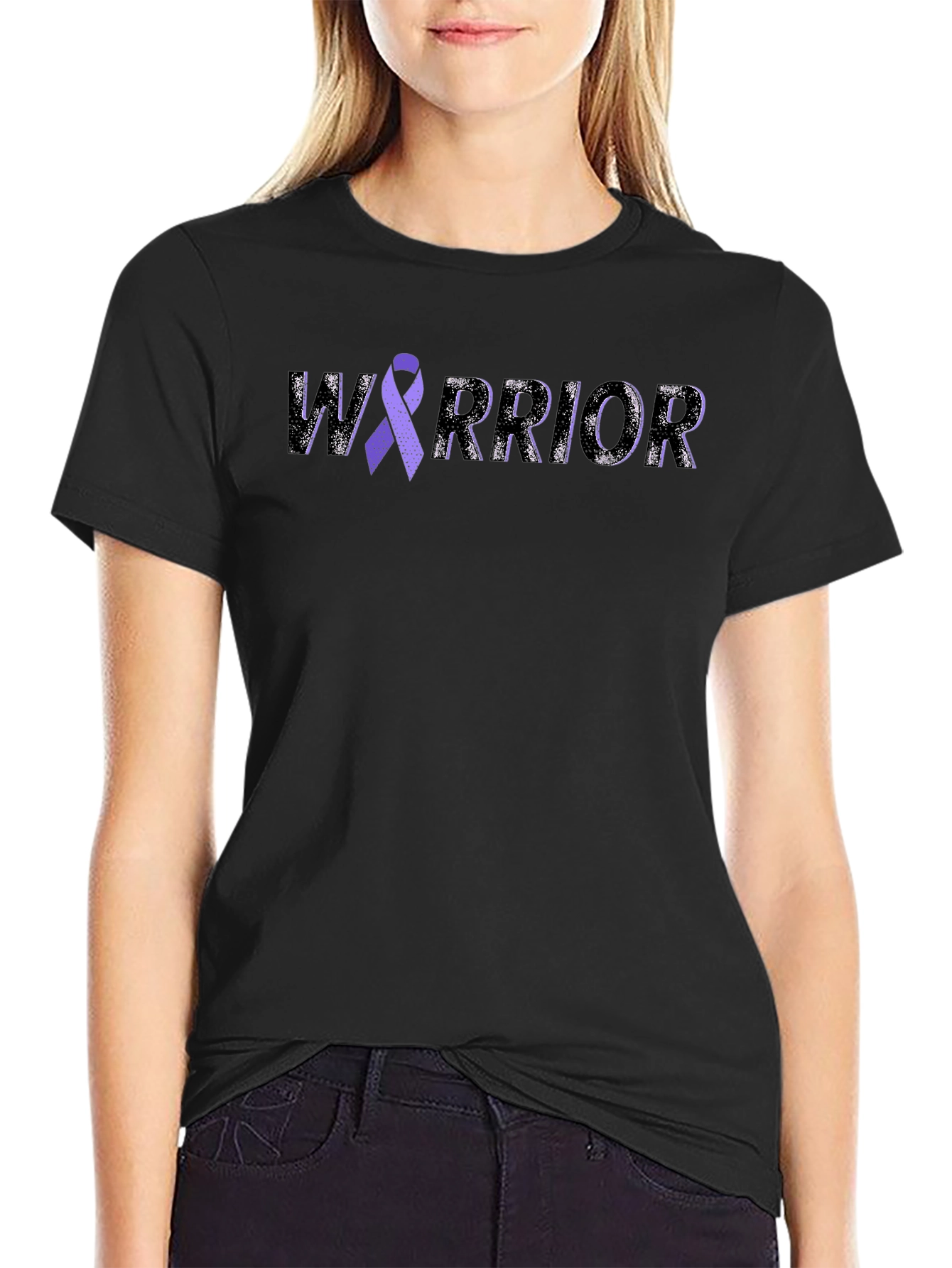 Warrior Awareness Ribbon Tee - Black