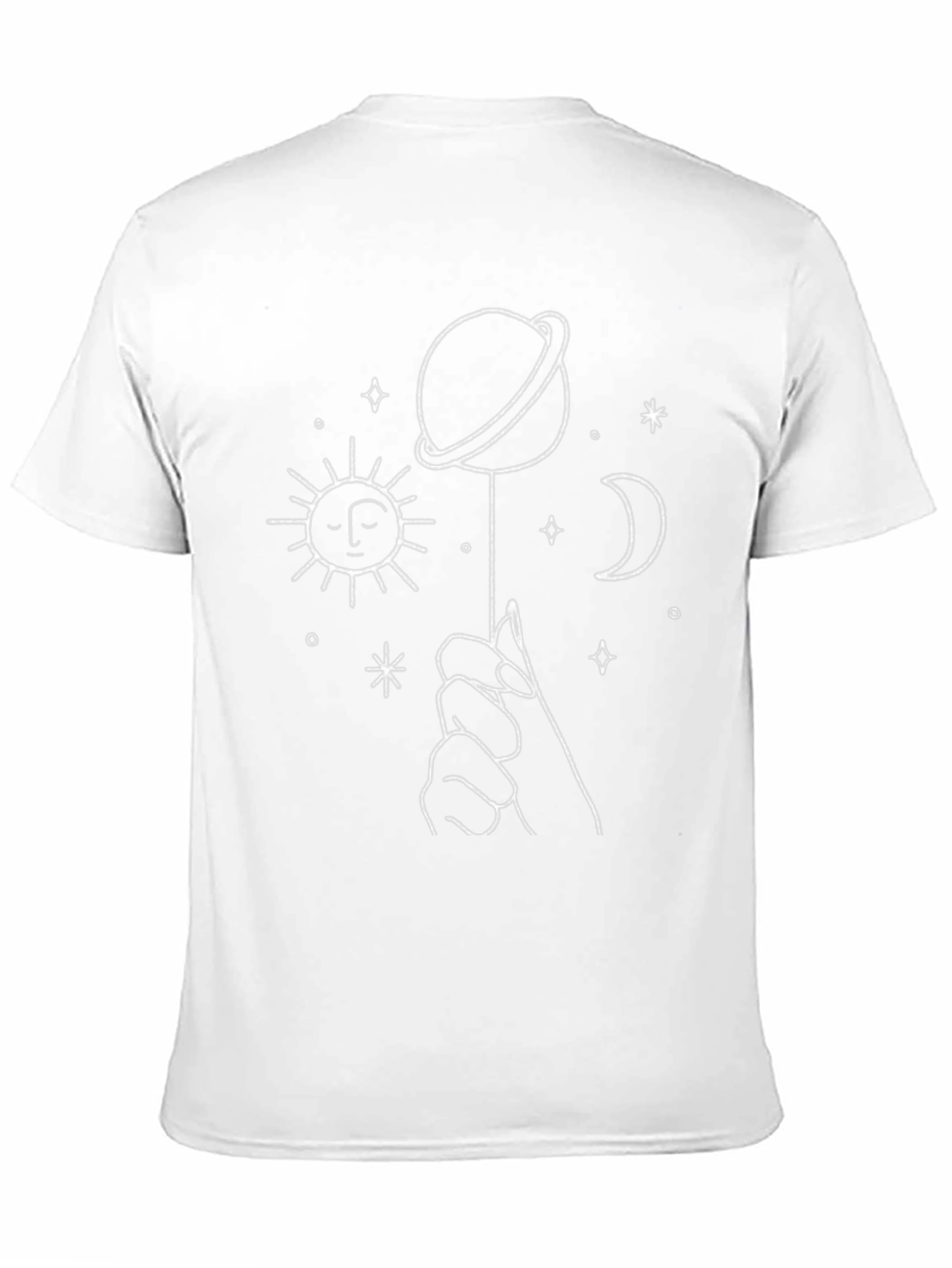 Celestial Hand T-Shirt - Moon Sun Planet Graphic Tee