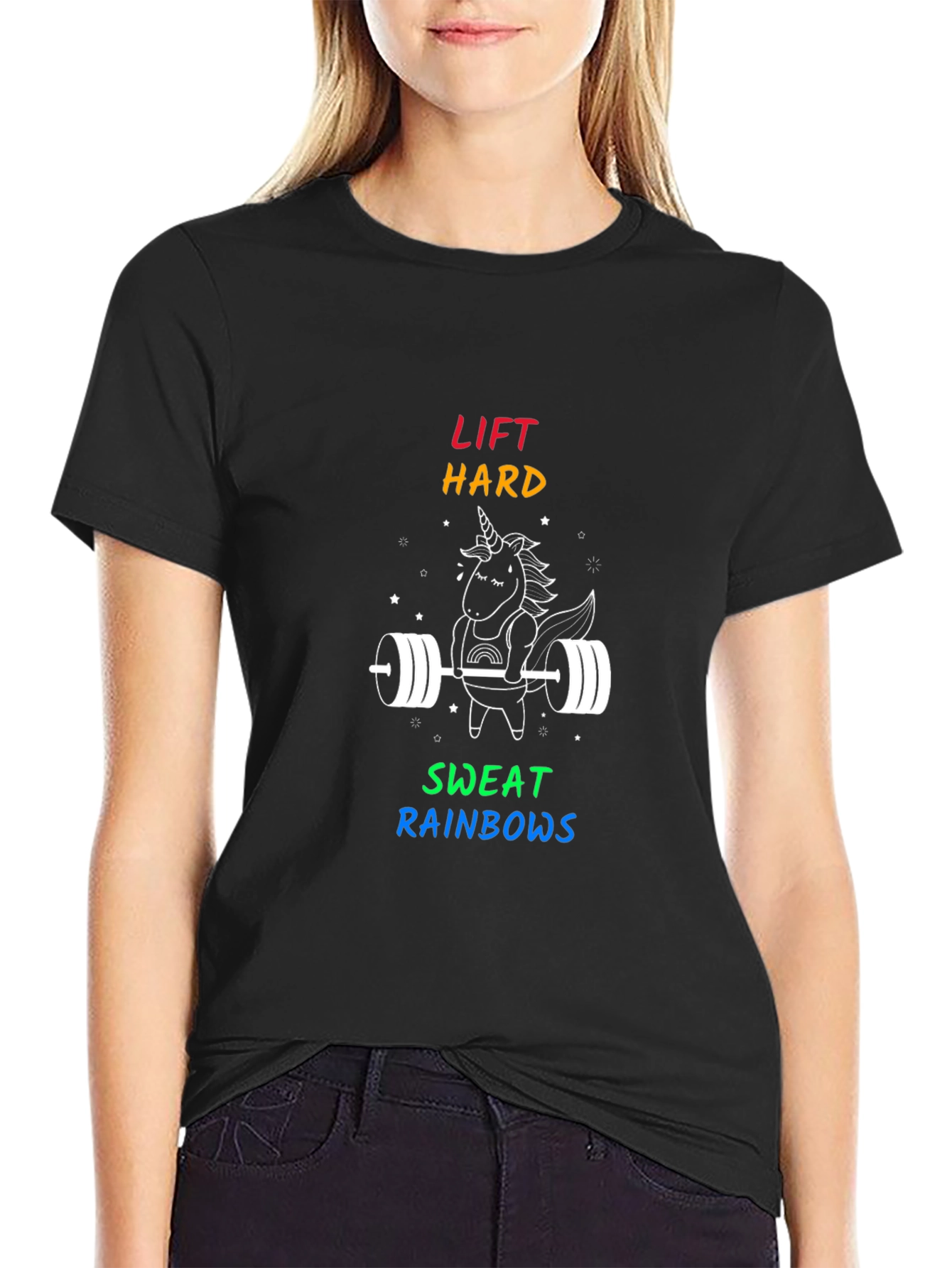 Lift Hard Sweat Rainbows T-Shirt