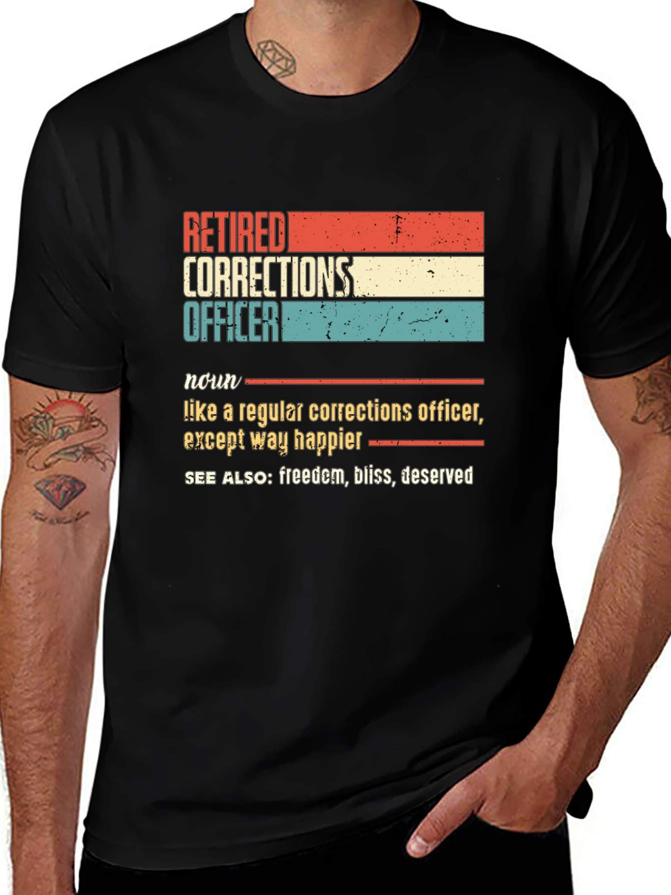 Retired Corrections Officer Graphic T-Shirt
