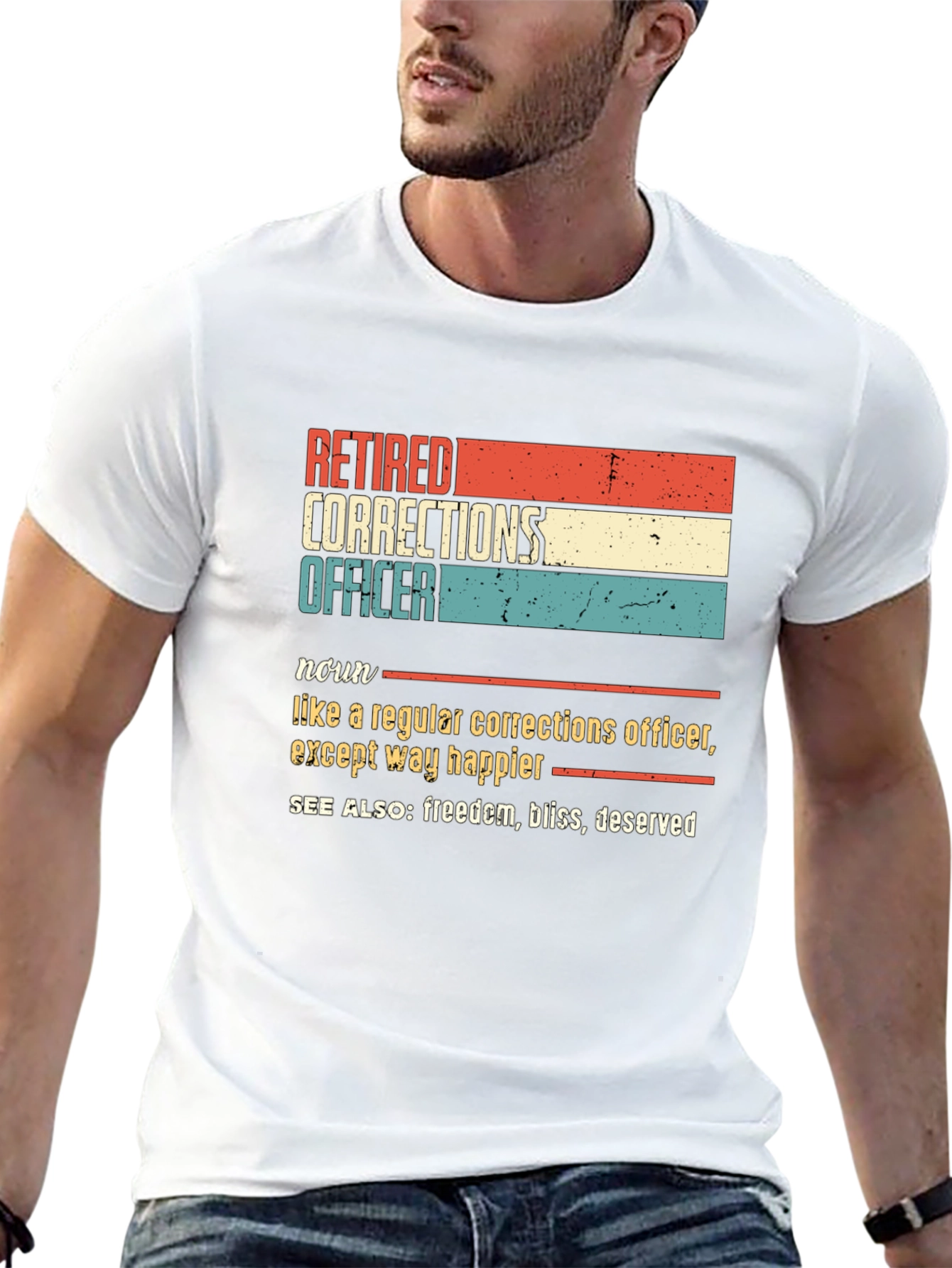 Retired Corrections Officer Graphic T-Shirt