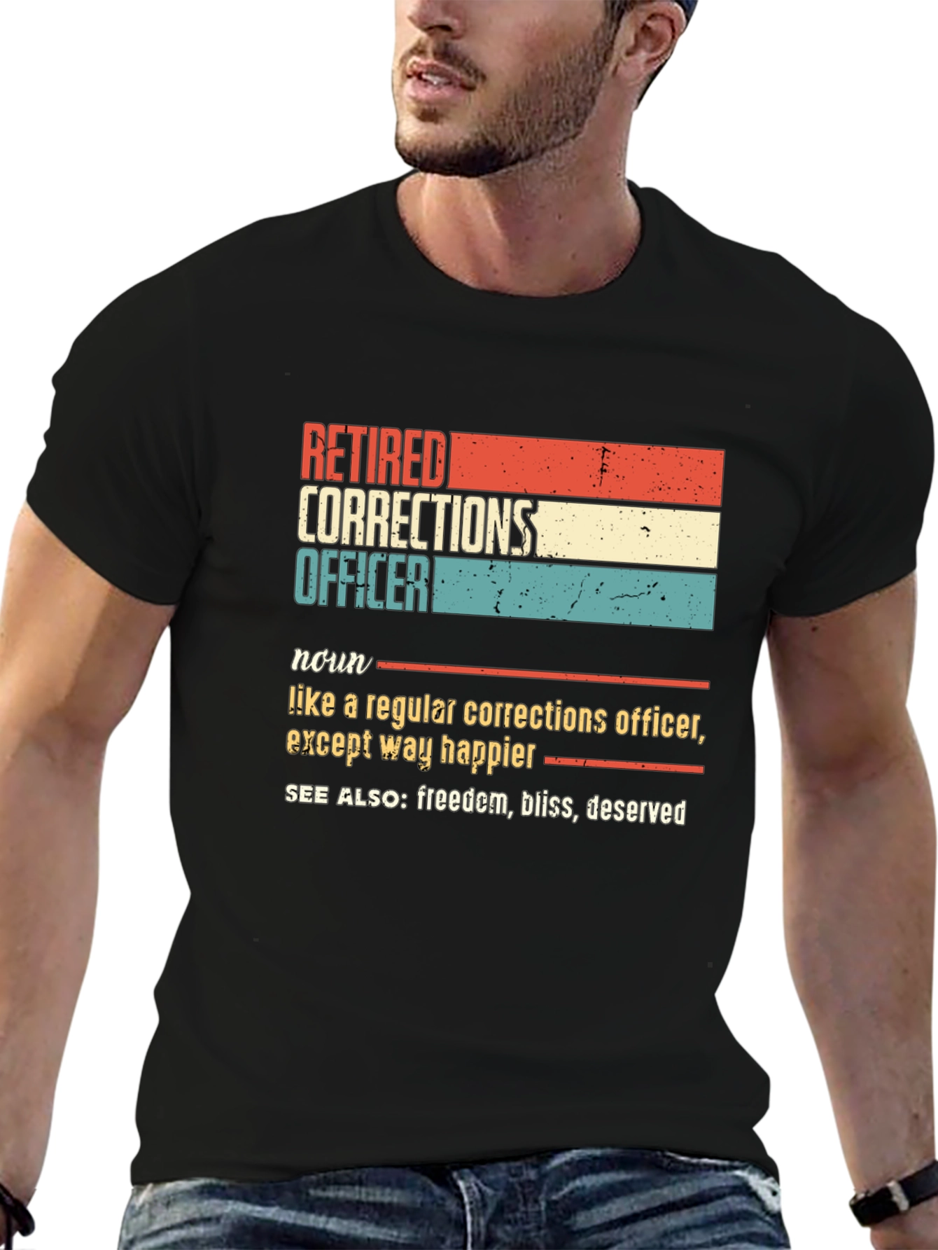Retired Corrections Officer Graphic T-Shirt