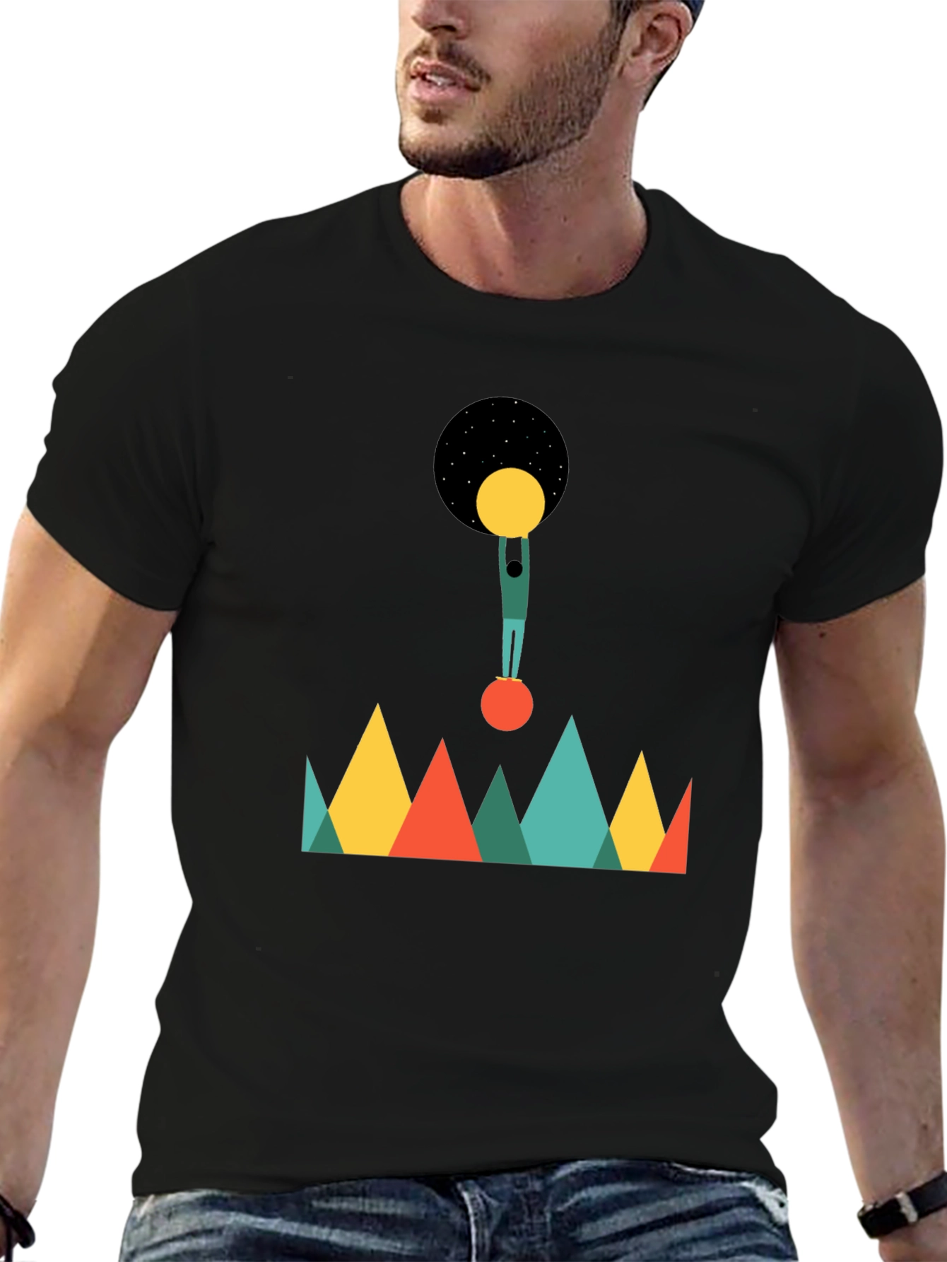 Cosmic Balance Graphic Tee - Unique Design
