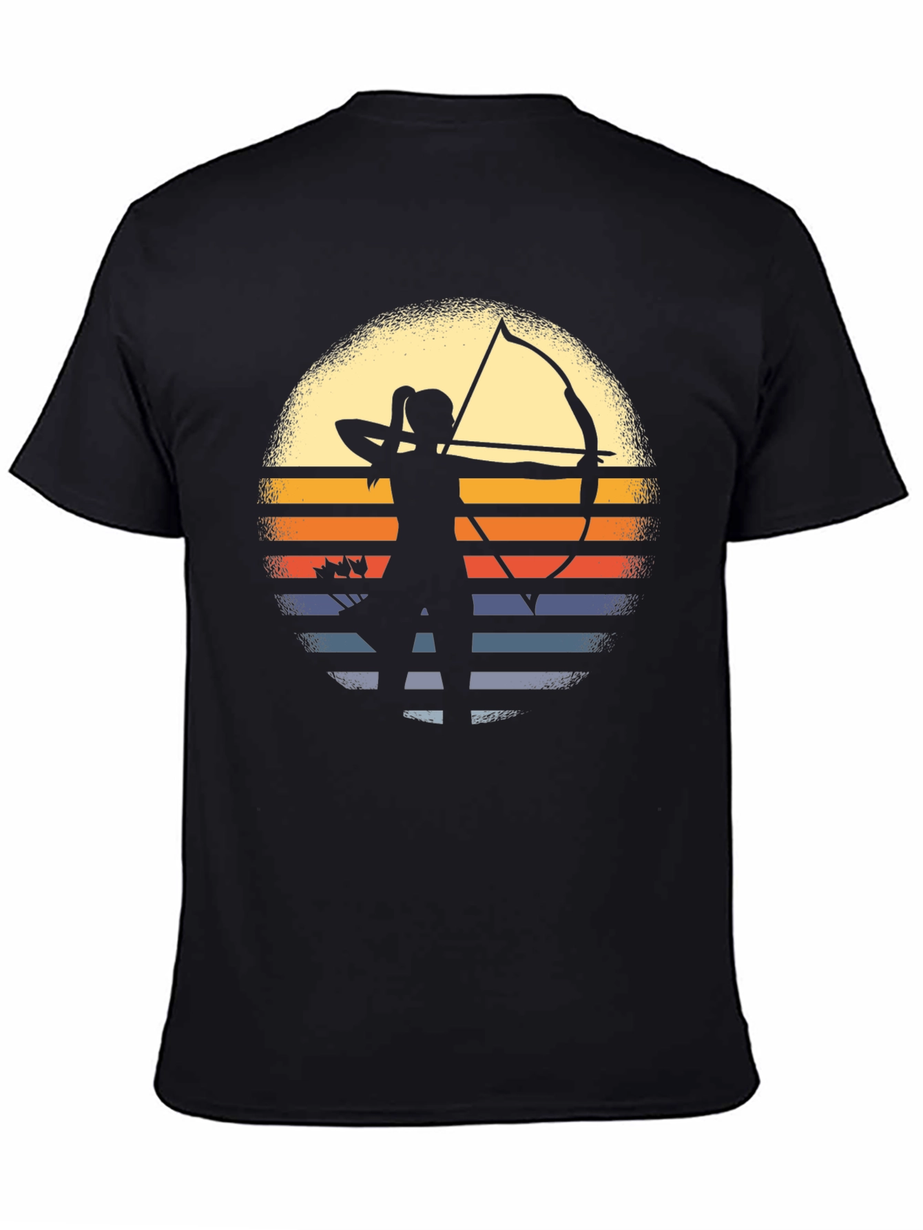 Archery Sunset Graphic Tee - Bow & Arrow Silhouette