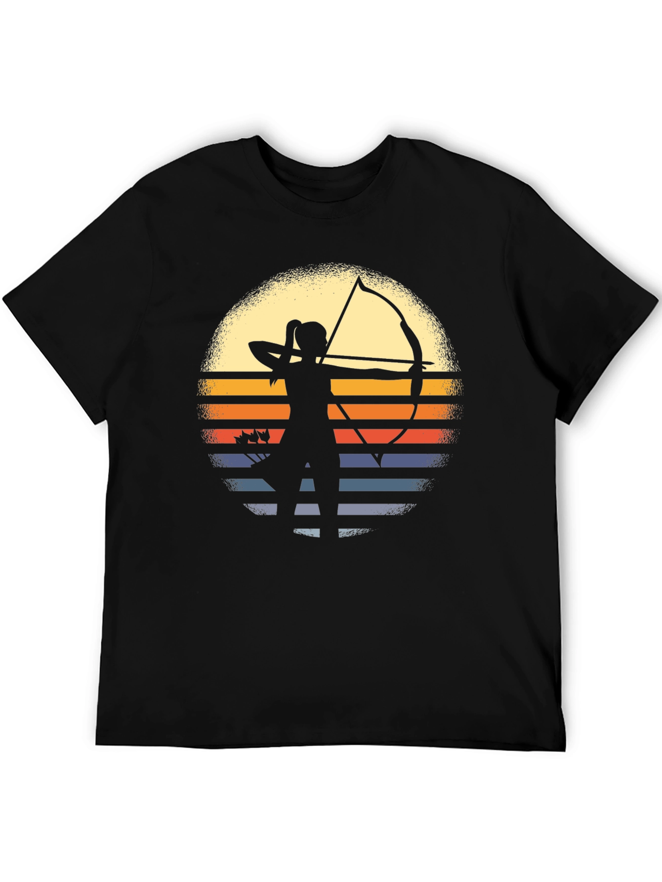 Archery Sunset Graphic Tee - Bow & Arrow Silhouette