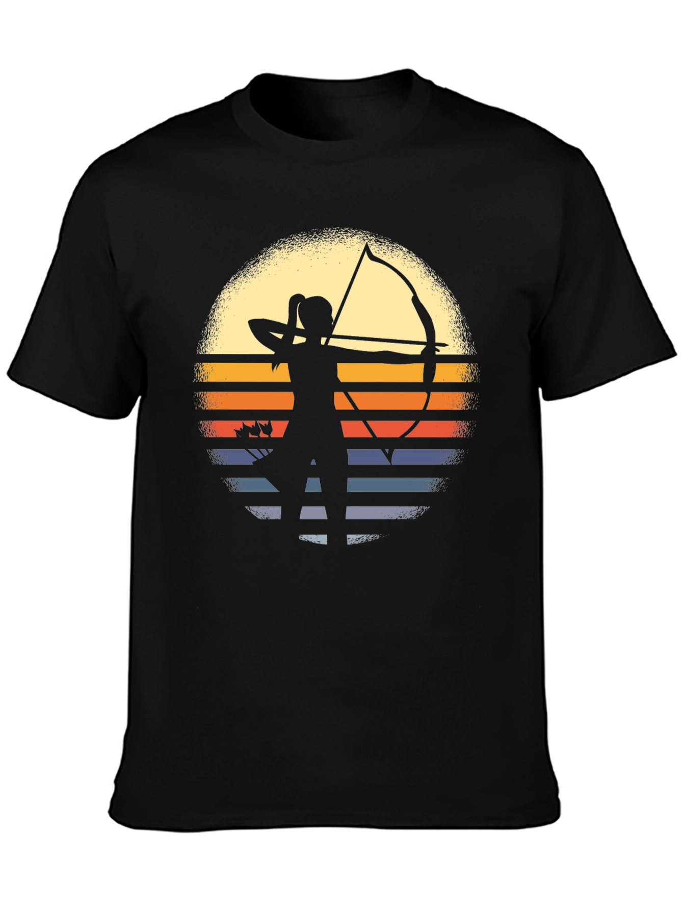 Archery Sunset Graphic Tee - Bow & Arrow Silhouette
