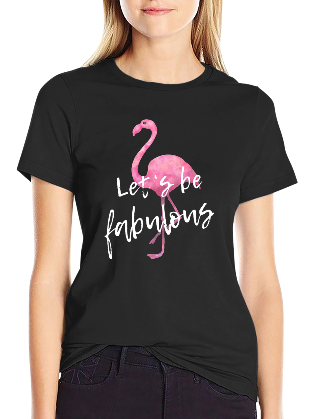 Lets Be Fabulous Flamingo Graphic T-Shirt