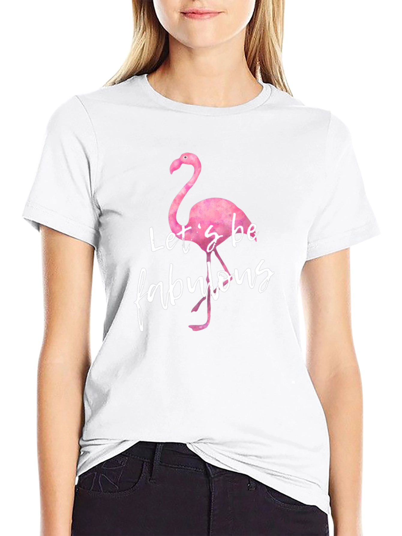 Lets Be Fabulous Flamingo Graphic T-Shirt