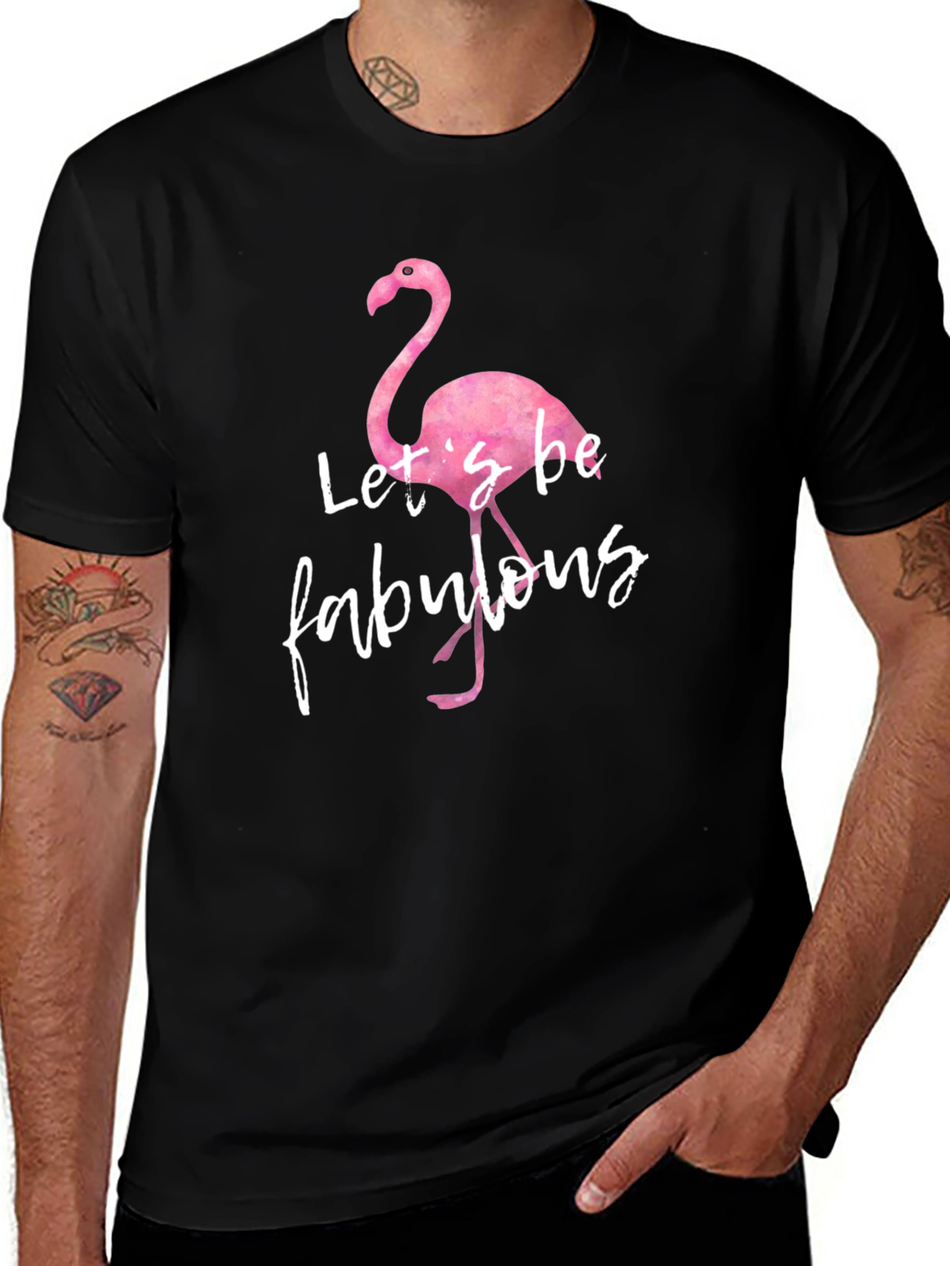 Lets Be Fabulous Flamingo Graphic T-Shirt