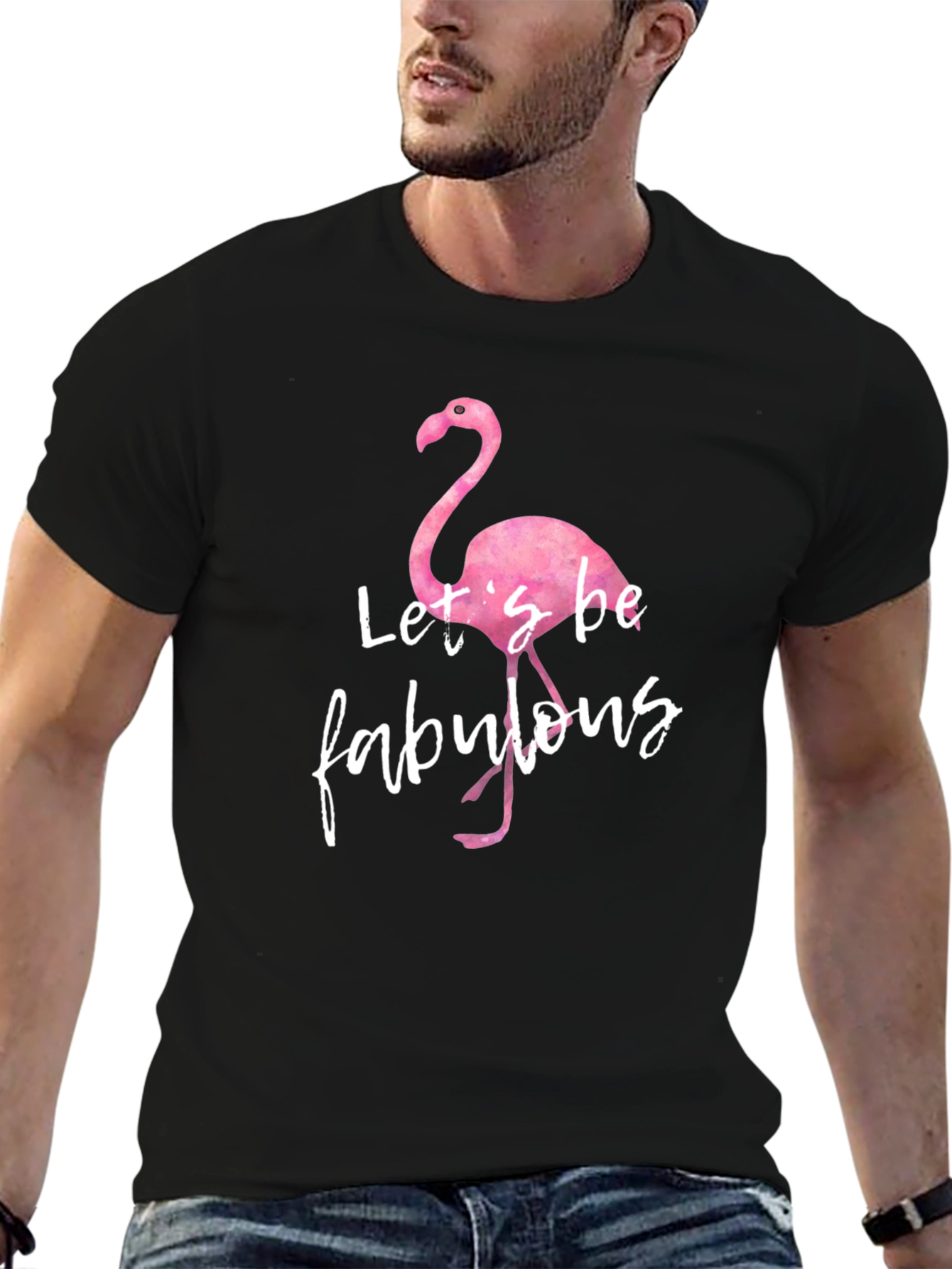 Lets Be Fabulous Flamingo Graphic T-Shirt